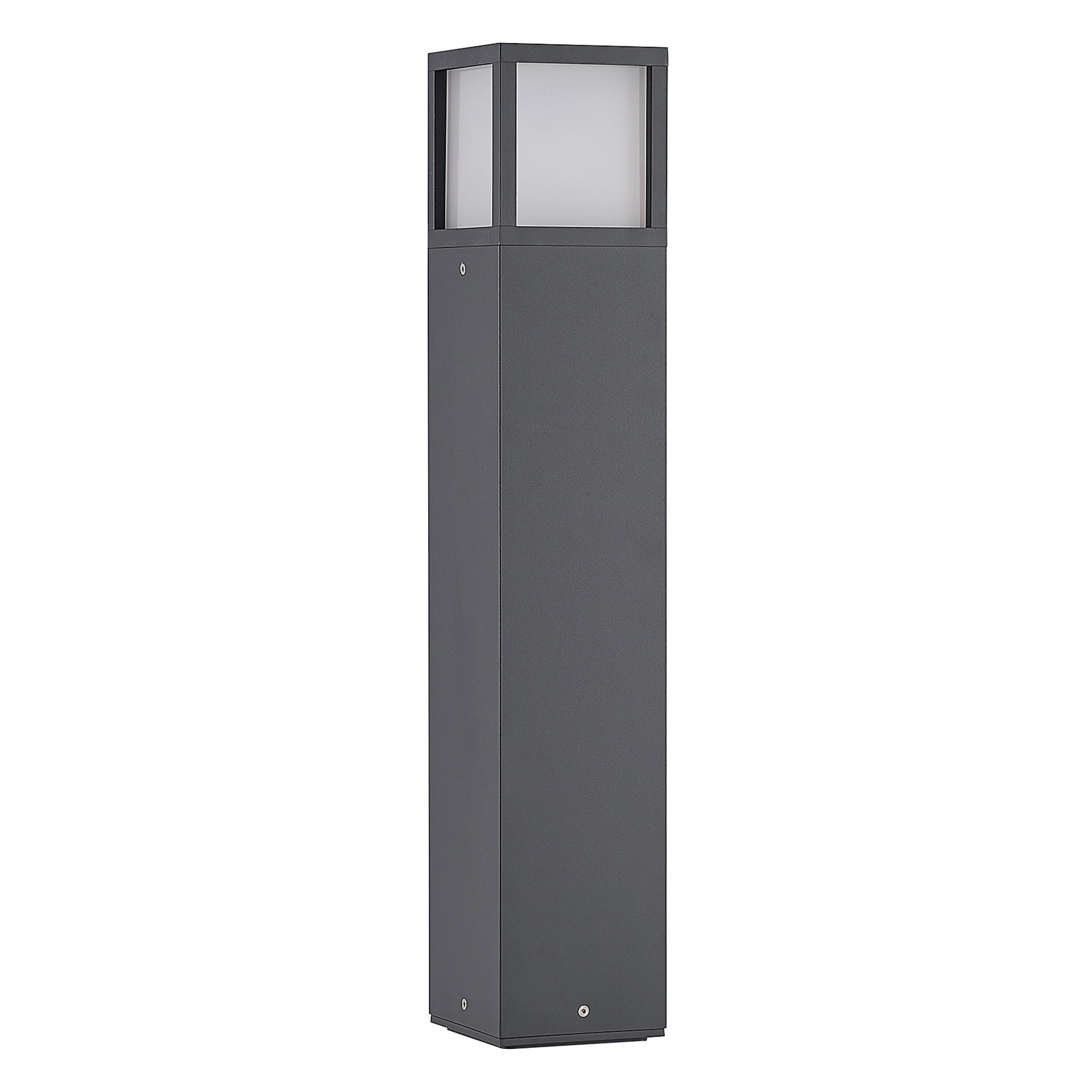 Lucande Wegeleuchte Dewari, E27, 65 cm, dunkelgrau, IP54