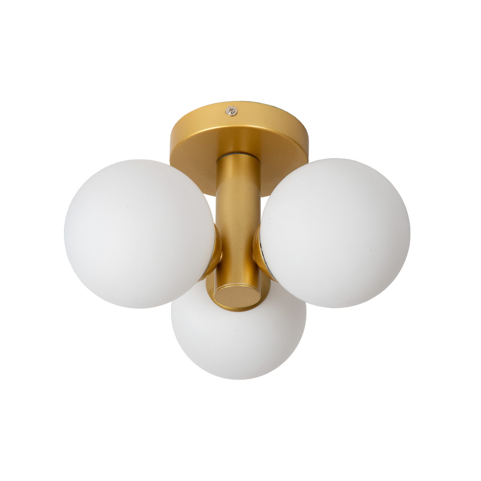Trudy bathroom ceiling light 3-bulb matt gold/opal