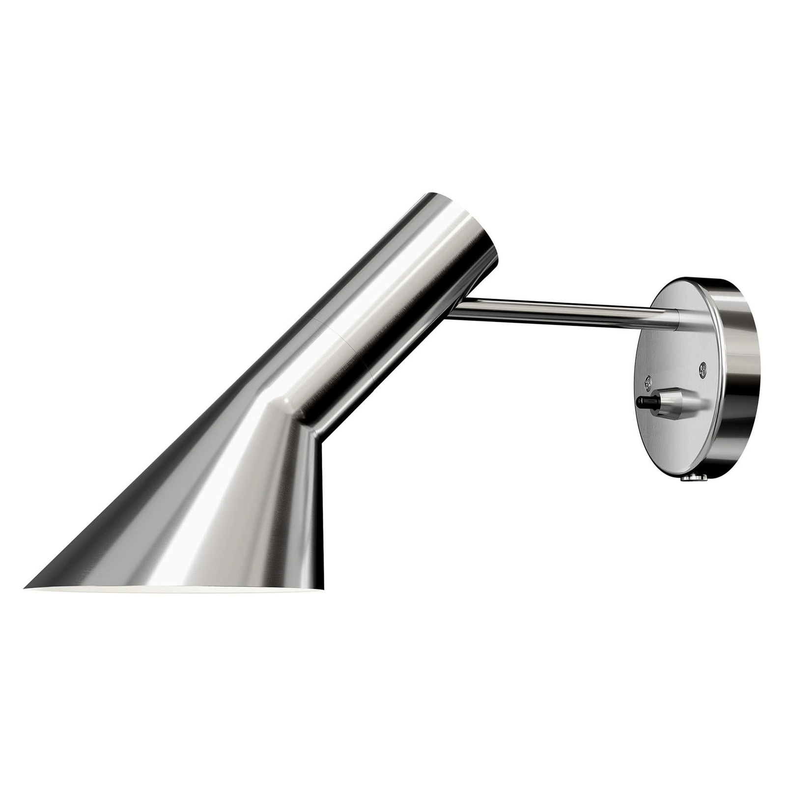 Louis Poulsen AJ - wall light, stainless steel, for Living / Dining Room, steel, E14, 20 W, energy efficiency: A++, H: 18 cm