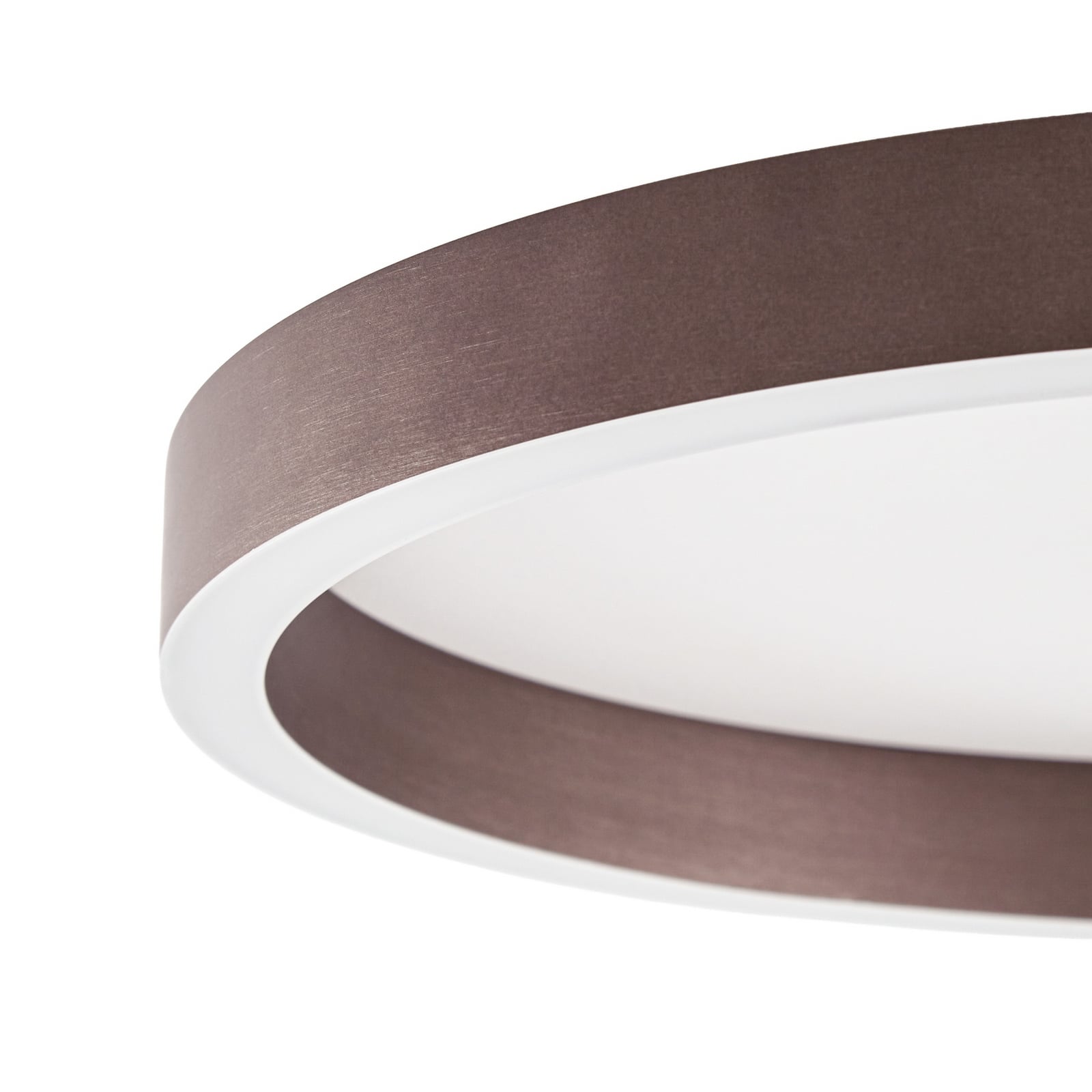 Plafoniera LED Rotundo, marrone, dimmerabile, Ø 40 cm - Lucande