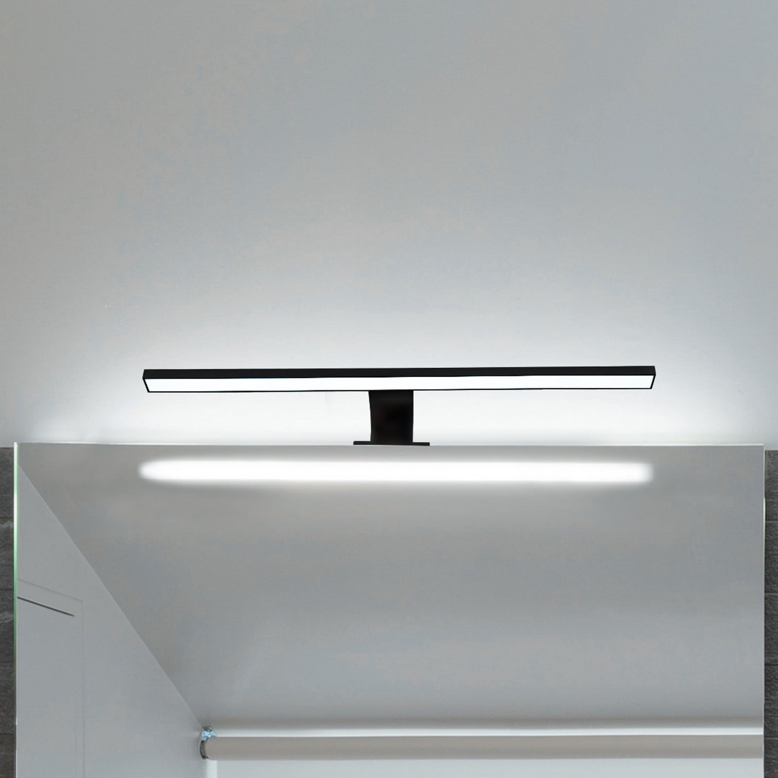 B.K. Licht Lampă LED cu oglindă Bill lățime 60 cm negru metal 4.000 K - Baie - Modern