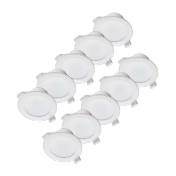 Lampenwelt Prios LED-Einbaulampe Rida, 14,5cm, 12W, 10er, CCT, dimmbar