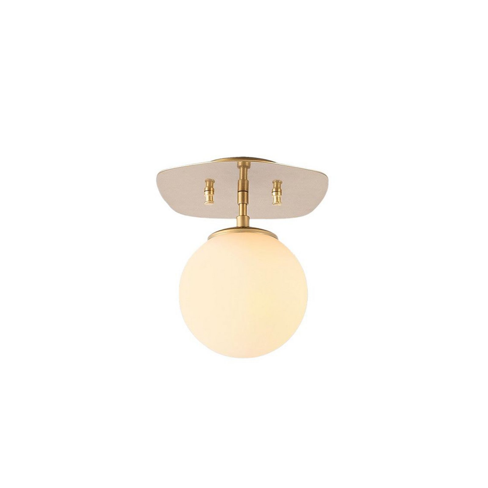 Ceiling light Well, gold-coloured, glass, Ø 20 cm, E14