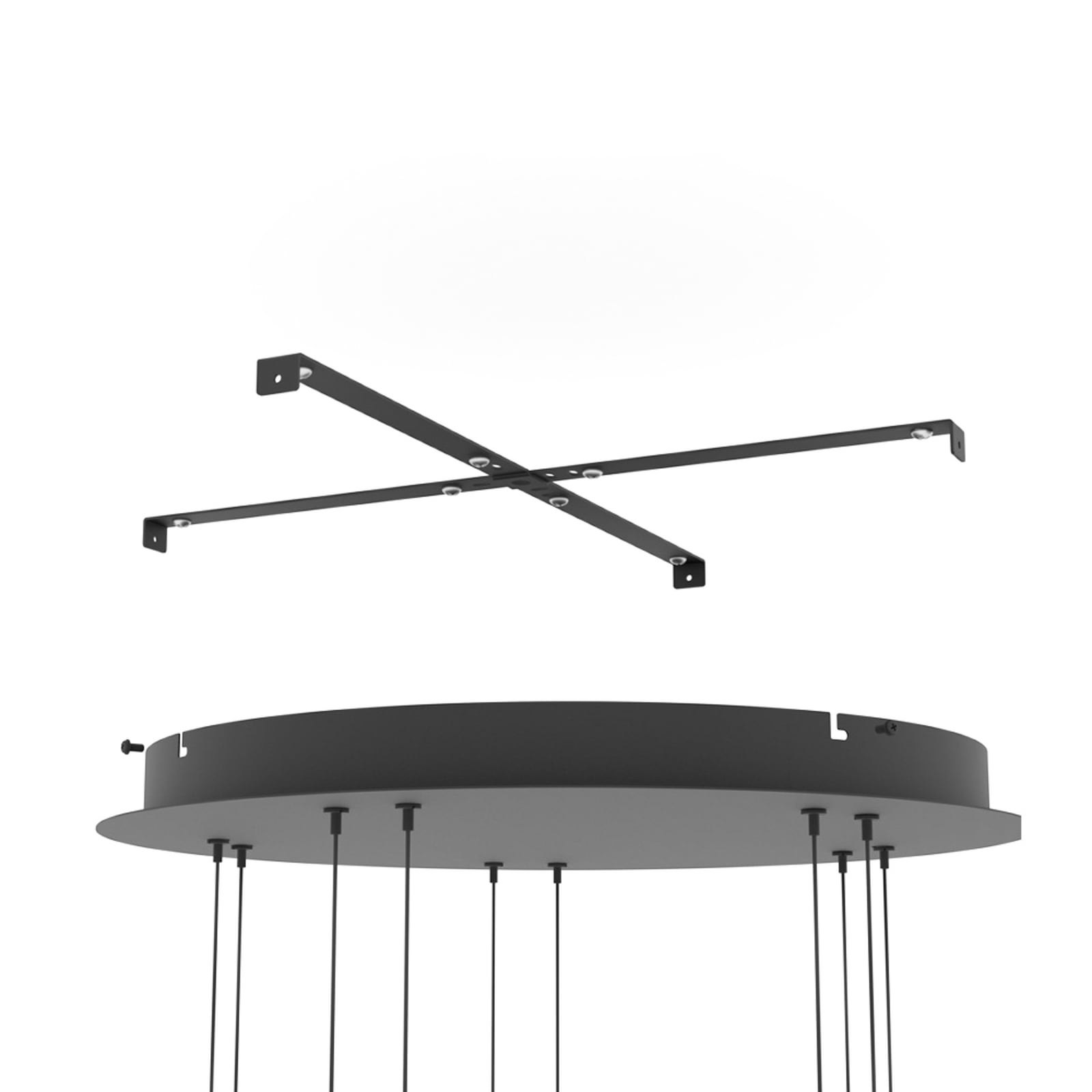 EGLO LED hanglamp HORTUNAS, Ø 50 cm, 5-lamps, zwart EGLO LED hanglamp HORTUNAS, Ø 50 cm, 5-lamps, zwart