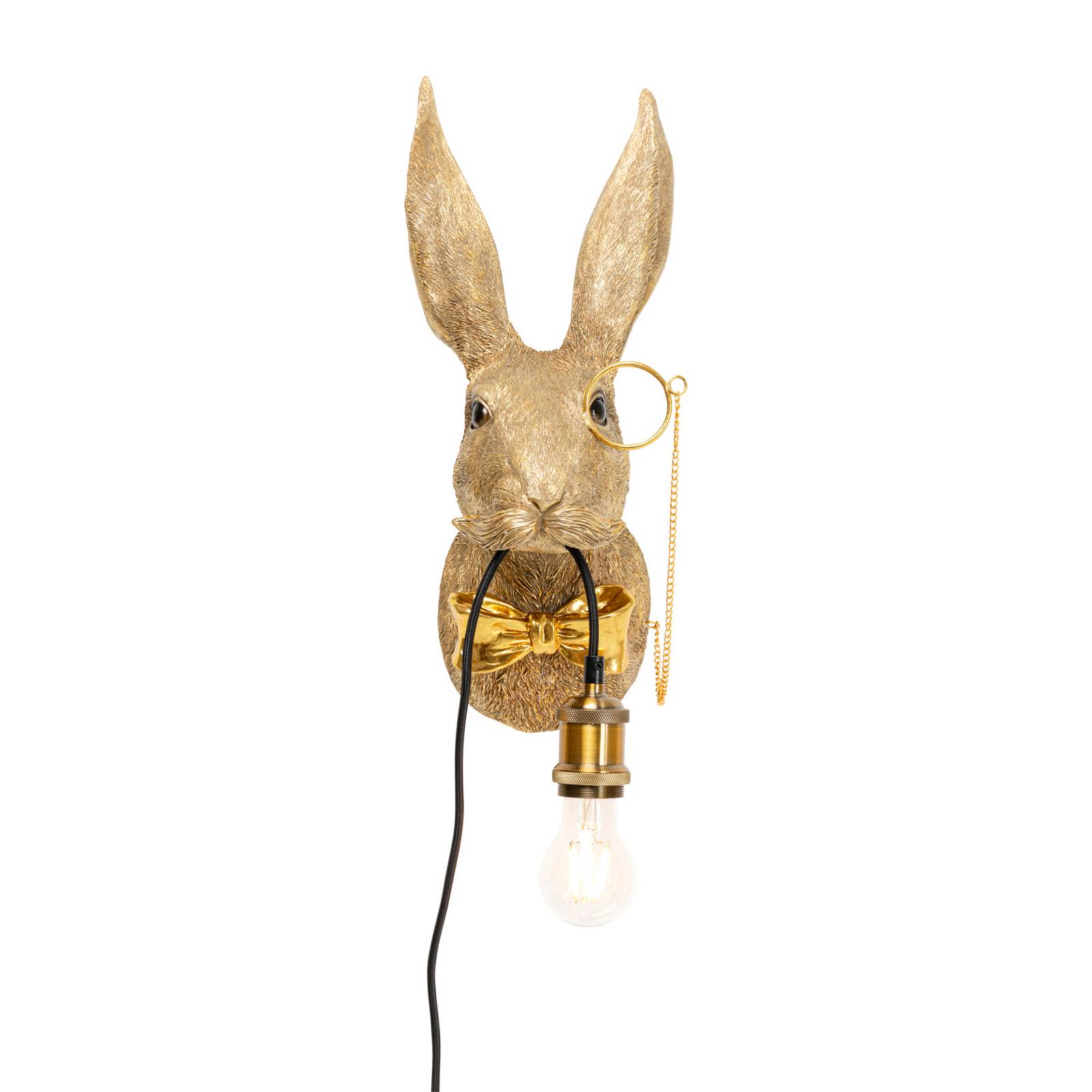 KARE Kinkiet Animal Rabbit, złoty, tworzywo sztuczne, E27