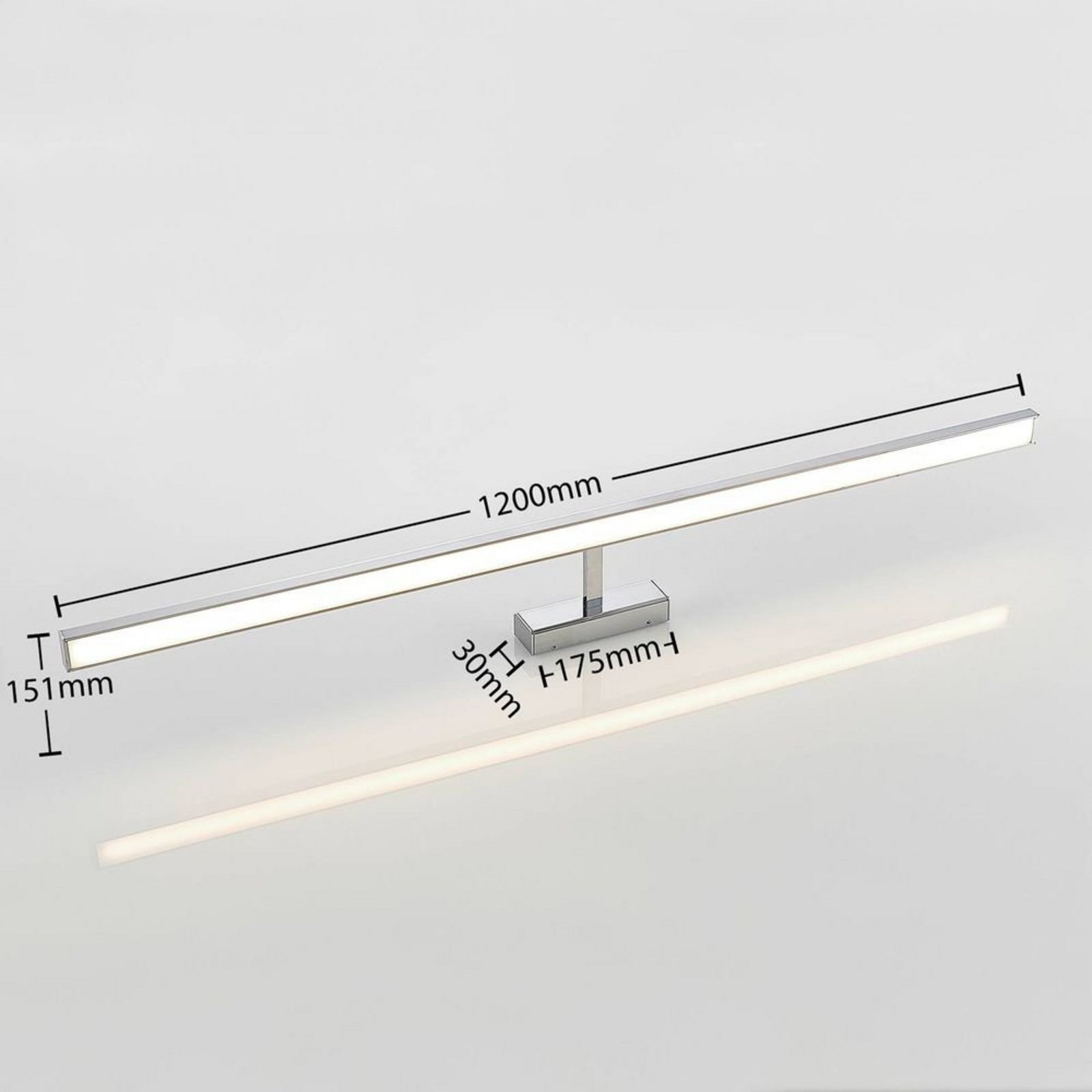 Jukka LED Applique da Parete L120 White/Chrome - Lindby