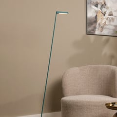Lámpara de pie LED Lavale, turquesa, atenuable, altura 138 cm