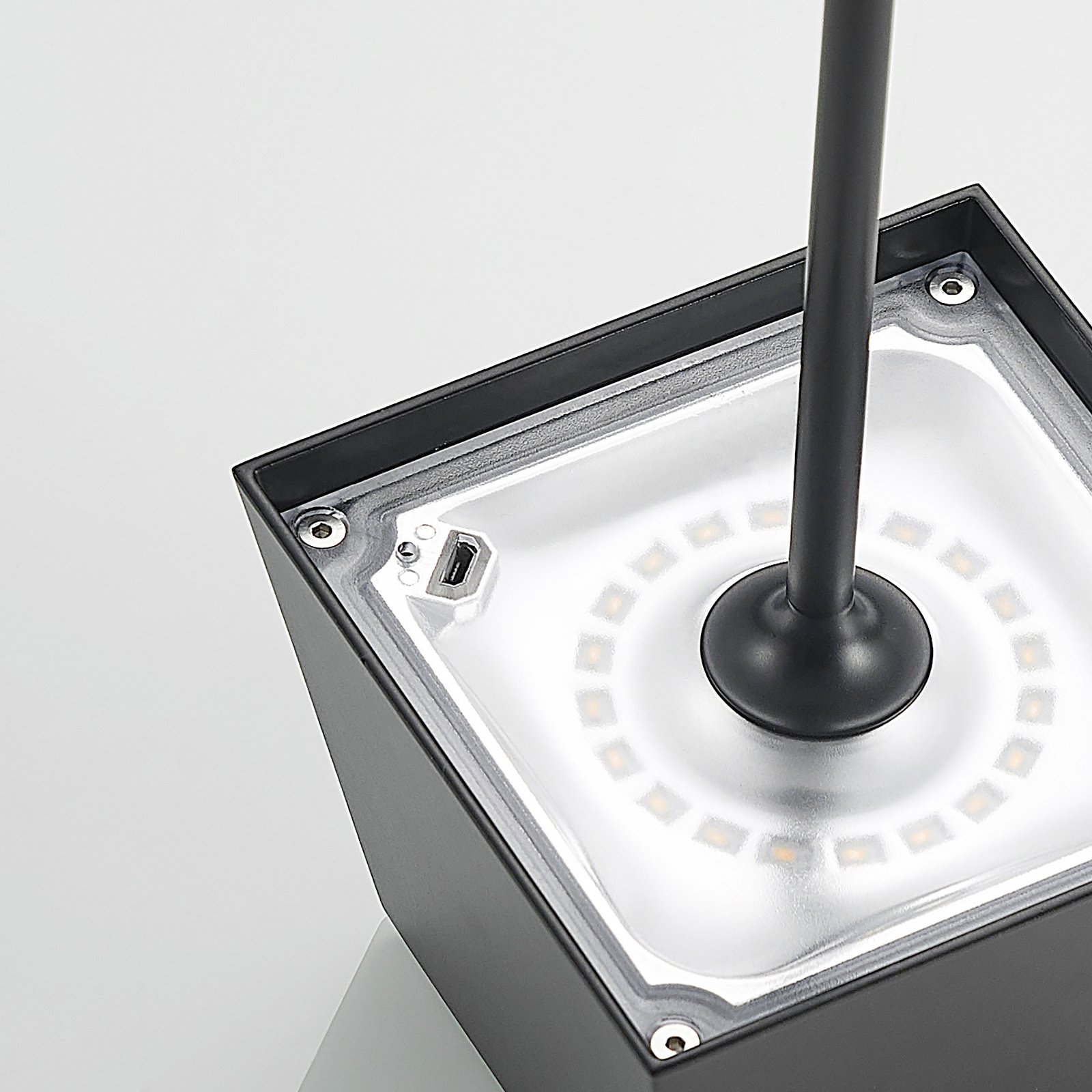 Lucande Patini LED-bordslampa för utomhus, svart