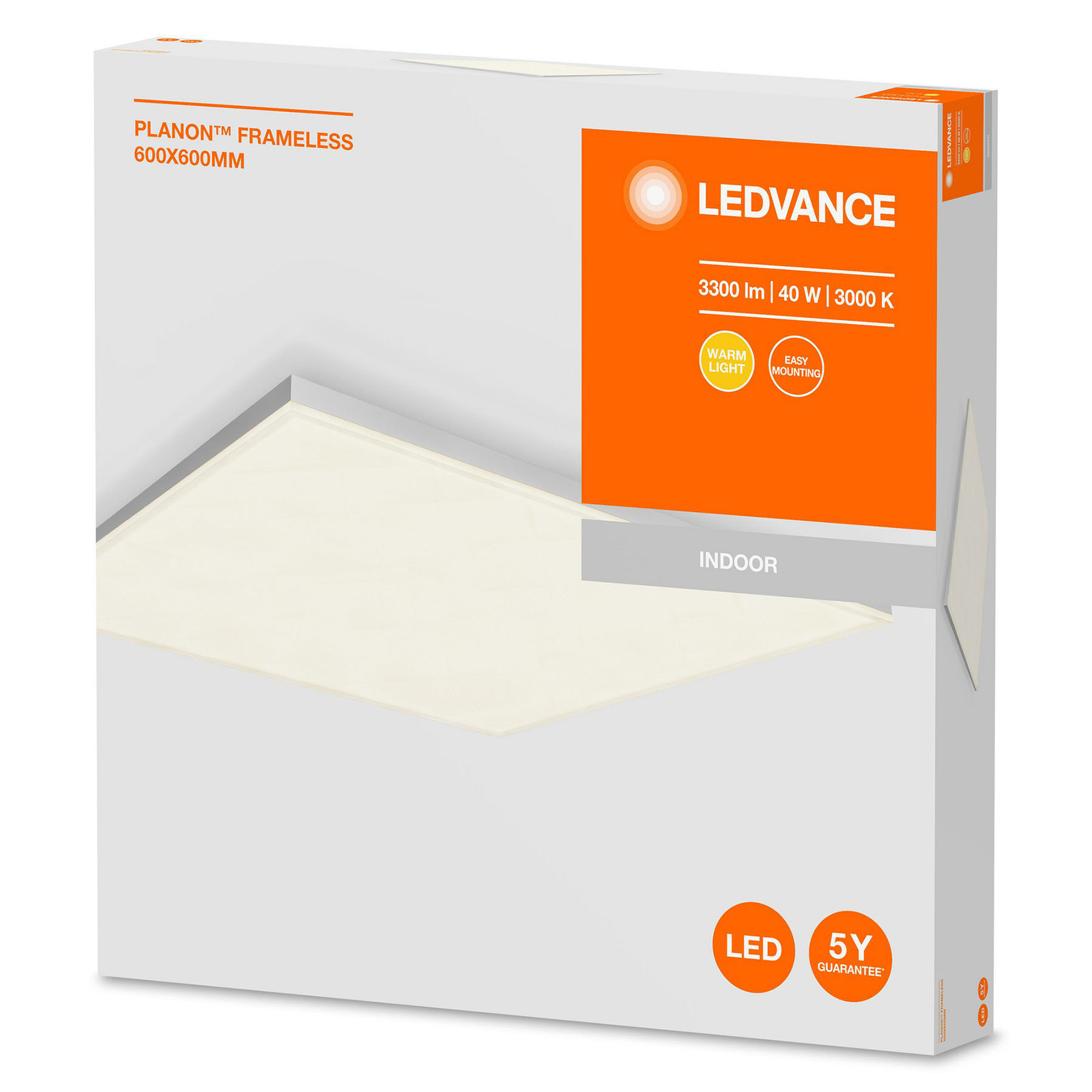 Ledvance Planon Frameless Square panou LED 60x60cm