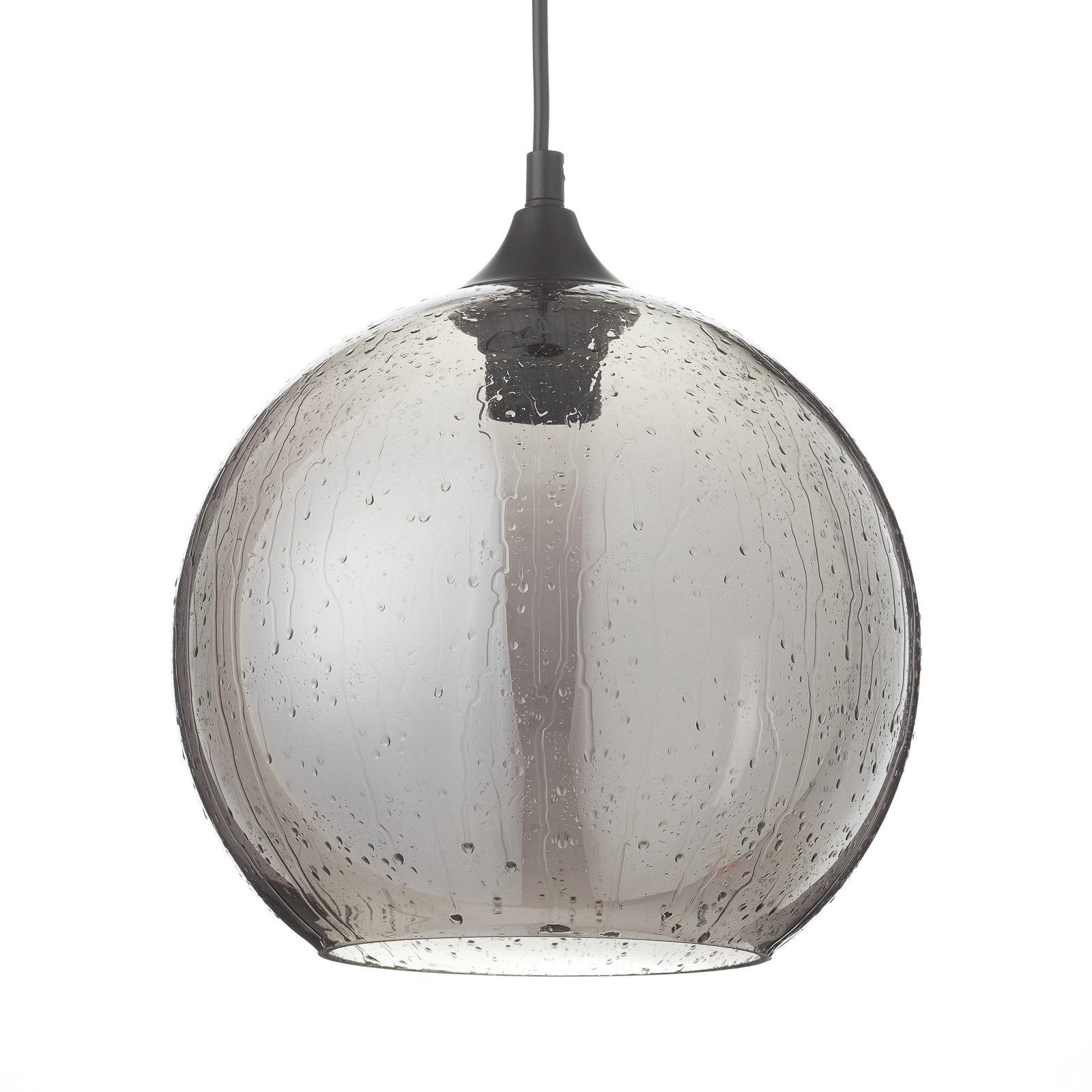Стъклена висяща лампа Bergen с ефект на дъжд Ø 25cm