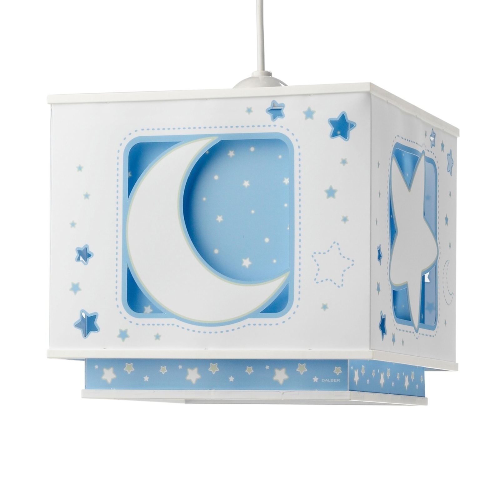 Fluorescerende hanglamp NACHTHIMMEL blauw