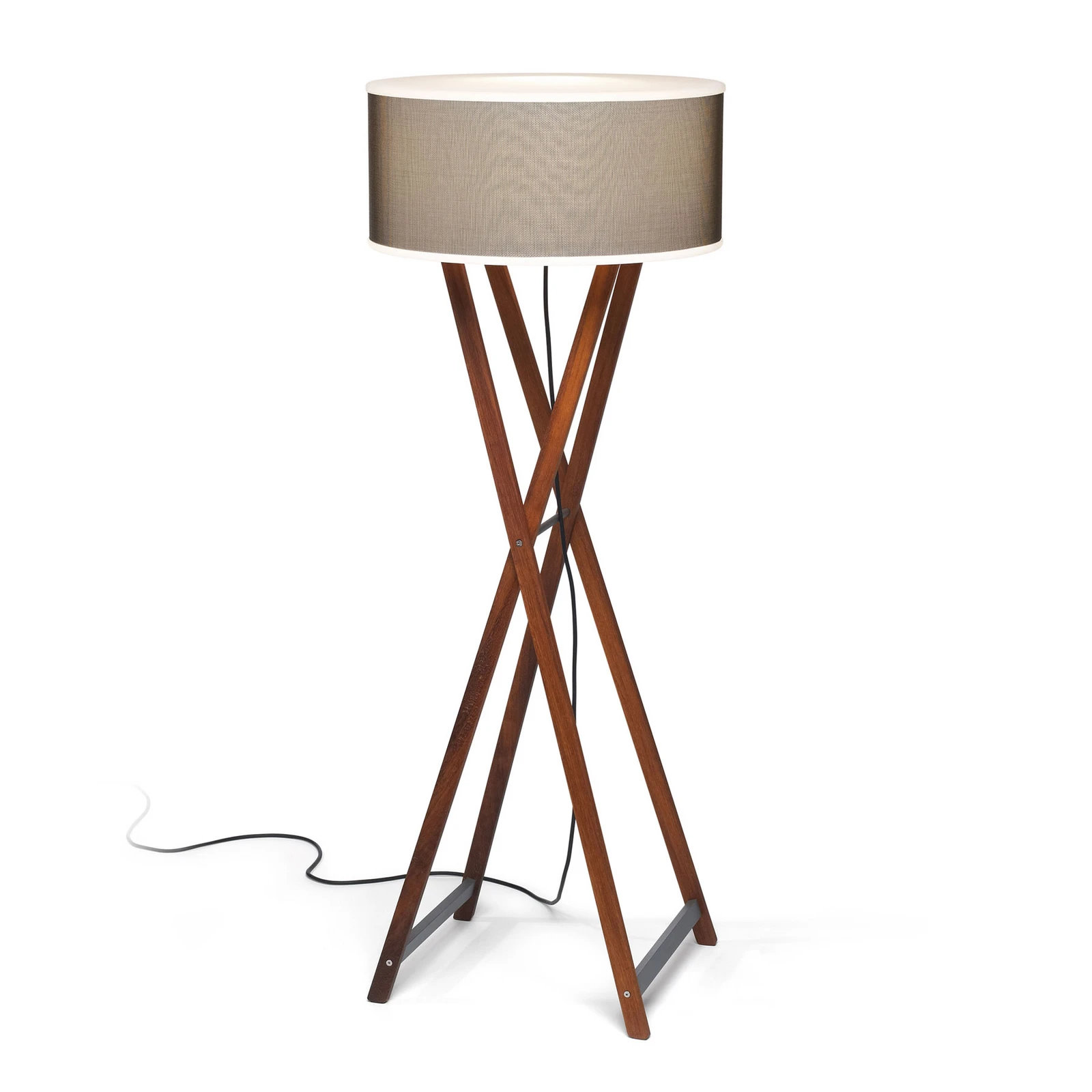 MARSET Cala 140 stāvlampa, IP65, iroko/brūna