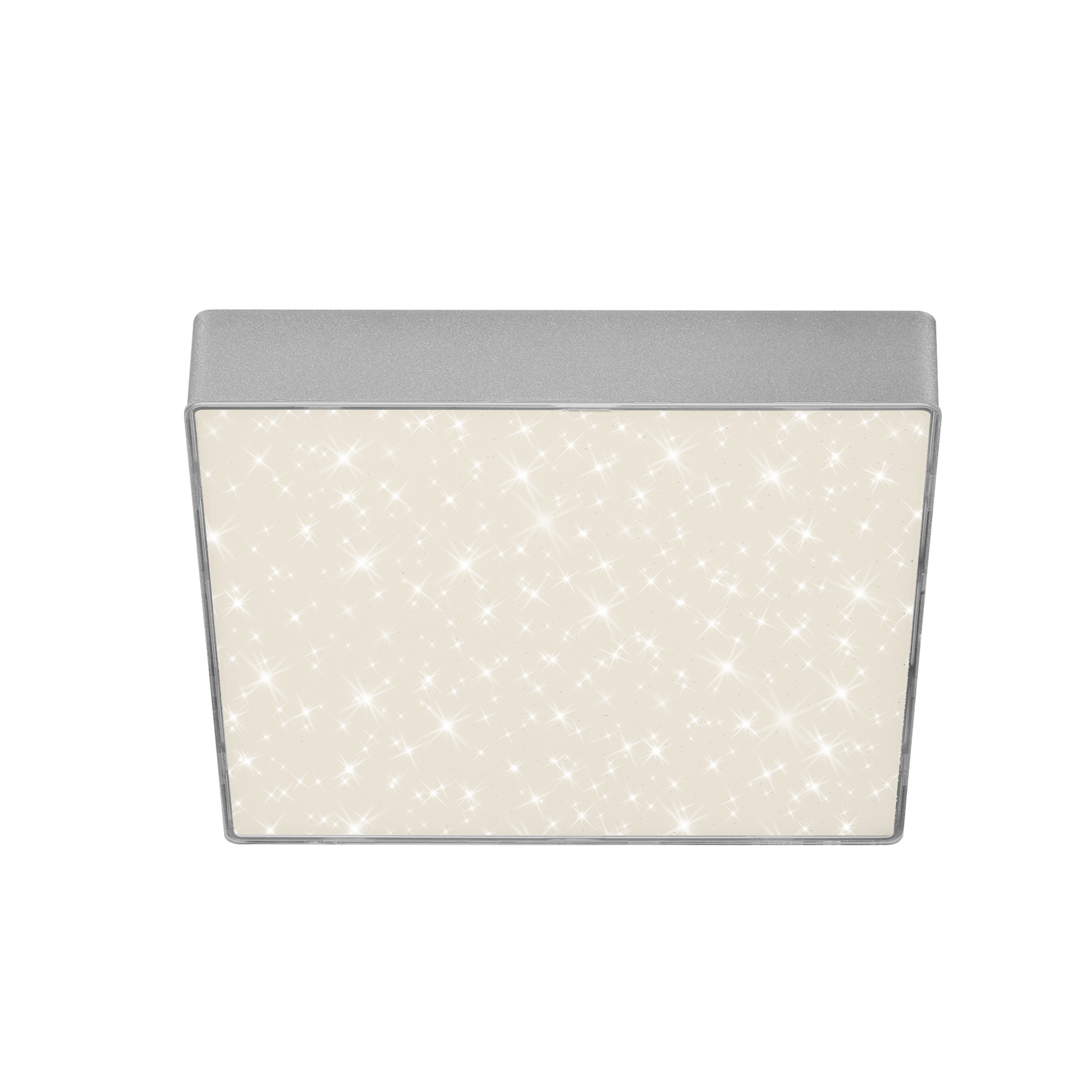 LED-Deckenlampe Flame Star, 21,2 x 21,2 cm silber