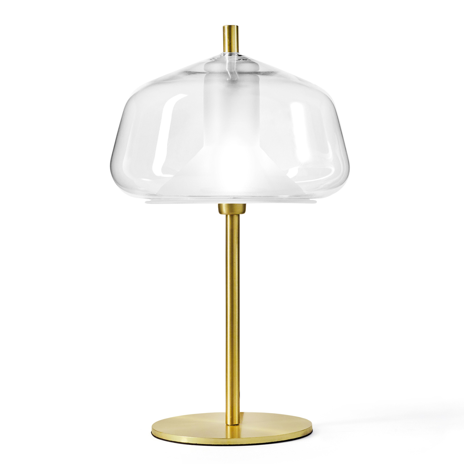 Sforzin X-Ray table lamp lampshade 12 cm high, clear, for Living / Dining Room, glass, metal, G9, 40 W, energy efficiency: A++, H: 34 cm