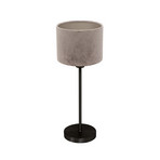 Tafellamp Noor zwart/velours zilver, hoogte 50 cm, E27