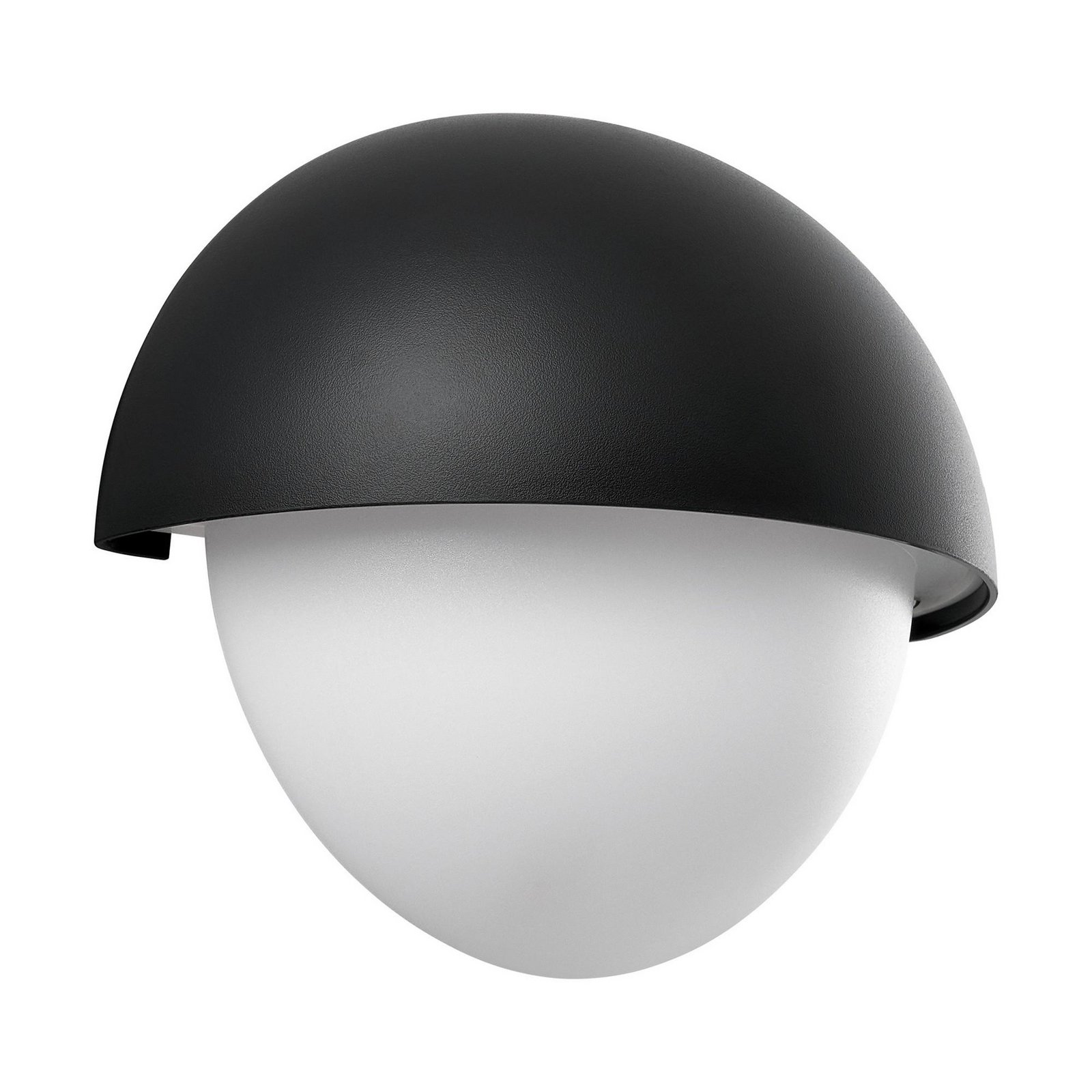 Außenwandleuchte Scorpius Maxi Round, schwarz, Kunststoff