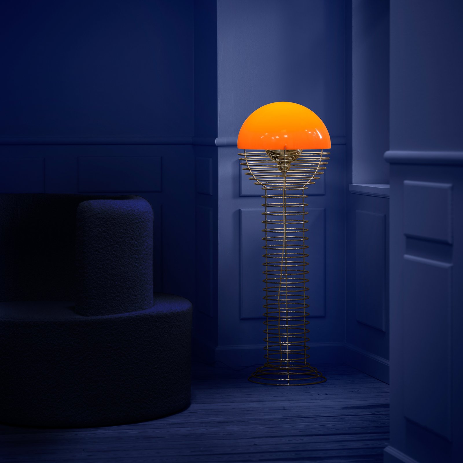 Wire Lattiavalaisin Chrome/Orange - Verpan