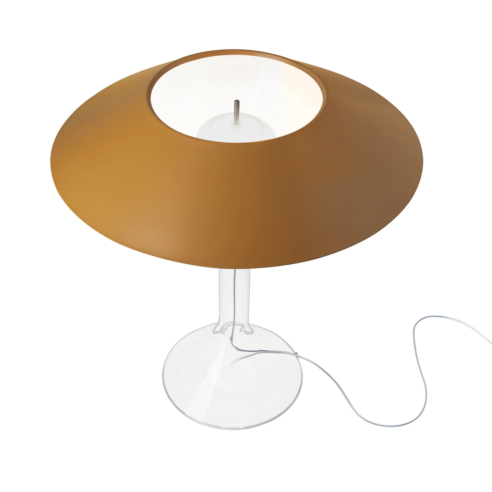 Foscarini LED galda lampa Chapeaux M, okera dzeltenā krāsā