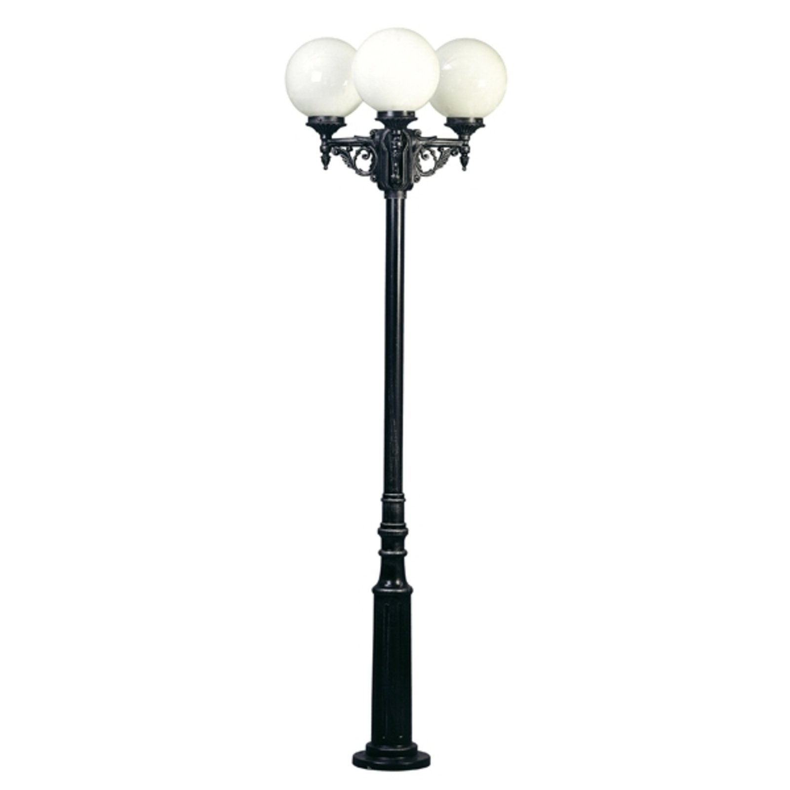 Artistic lamp post 163-3, white-silver