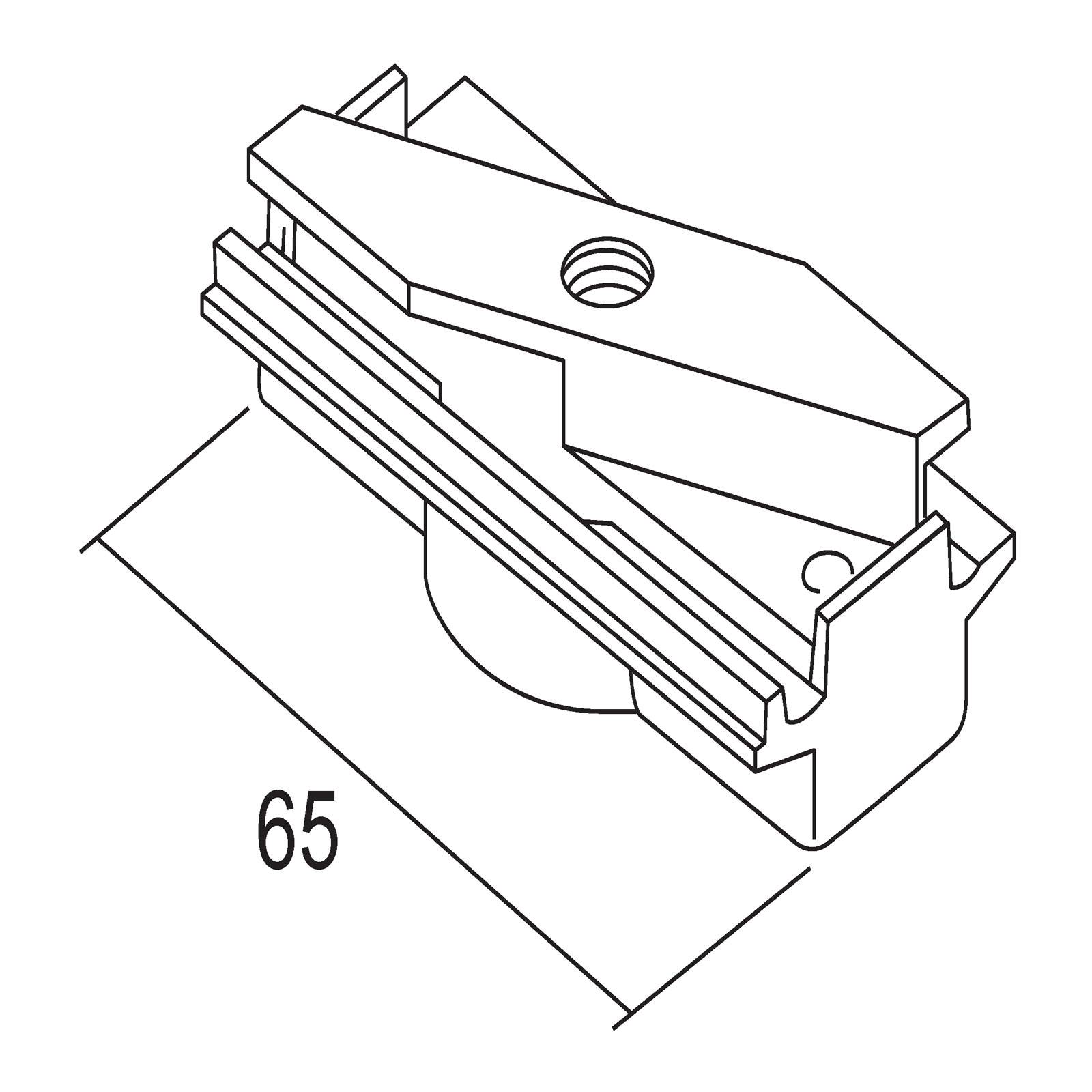 Ivela adaptateur mécanique rail triphasé, argenté