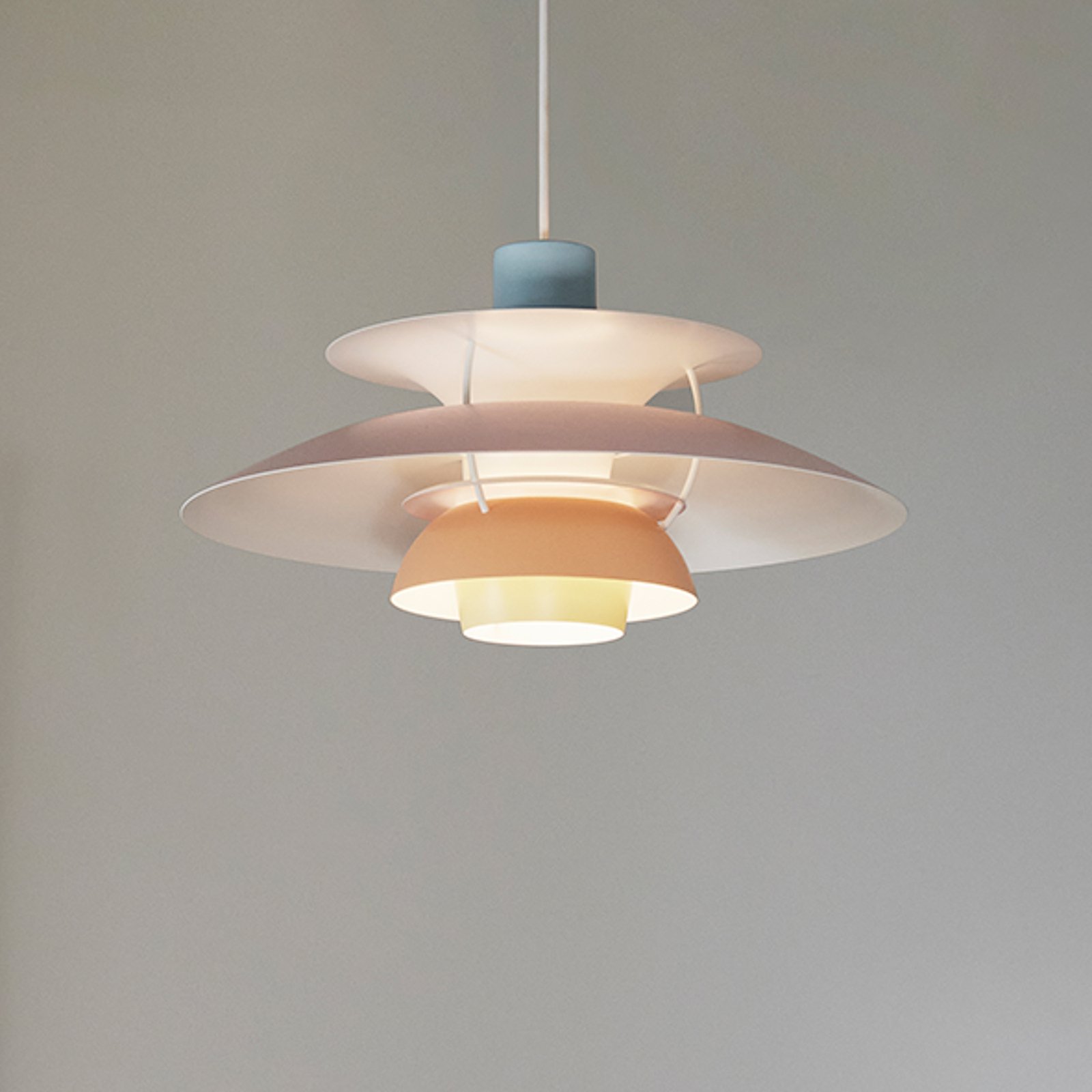 PH 5 Suspension Pastels Blue/Rose/Peach - Louis Poulsen