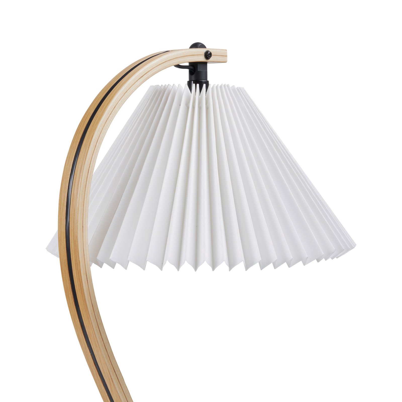 Gubi stolna lampa Timberline, drvo/bijela, lan, V 50 cm