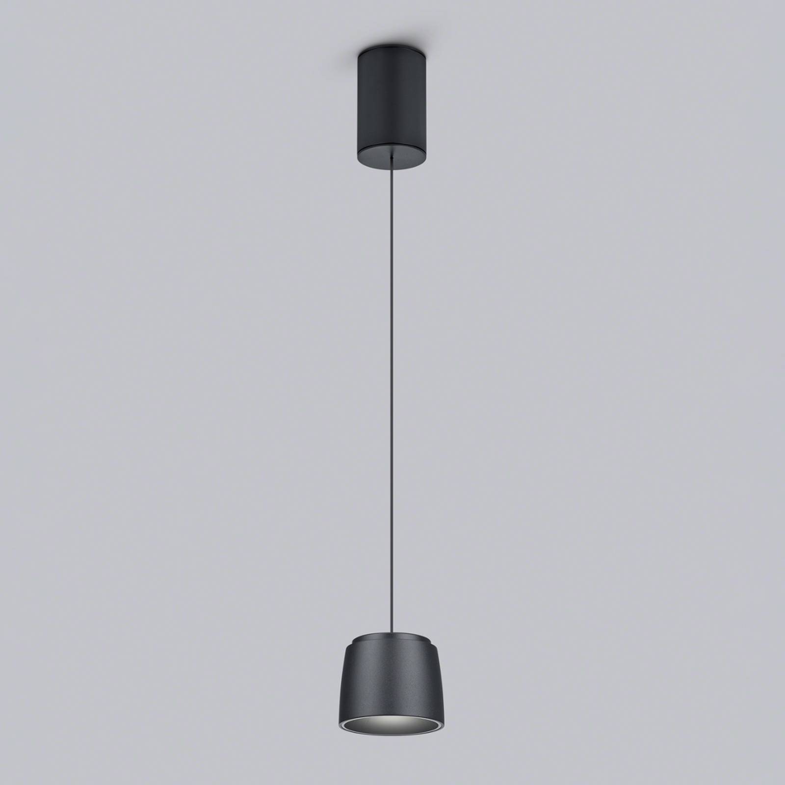 Helestra Ove LED-hængelampe Ø9,5cm 927 sort
