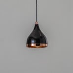 Pendant light Yildo 7000 1-bulb Ø15cm black/copper