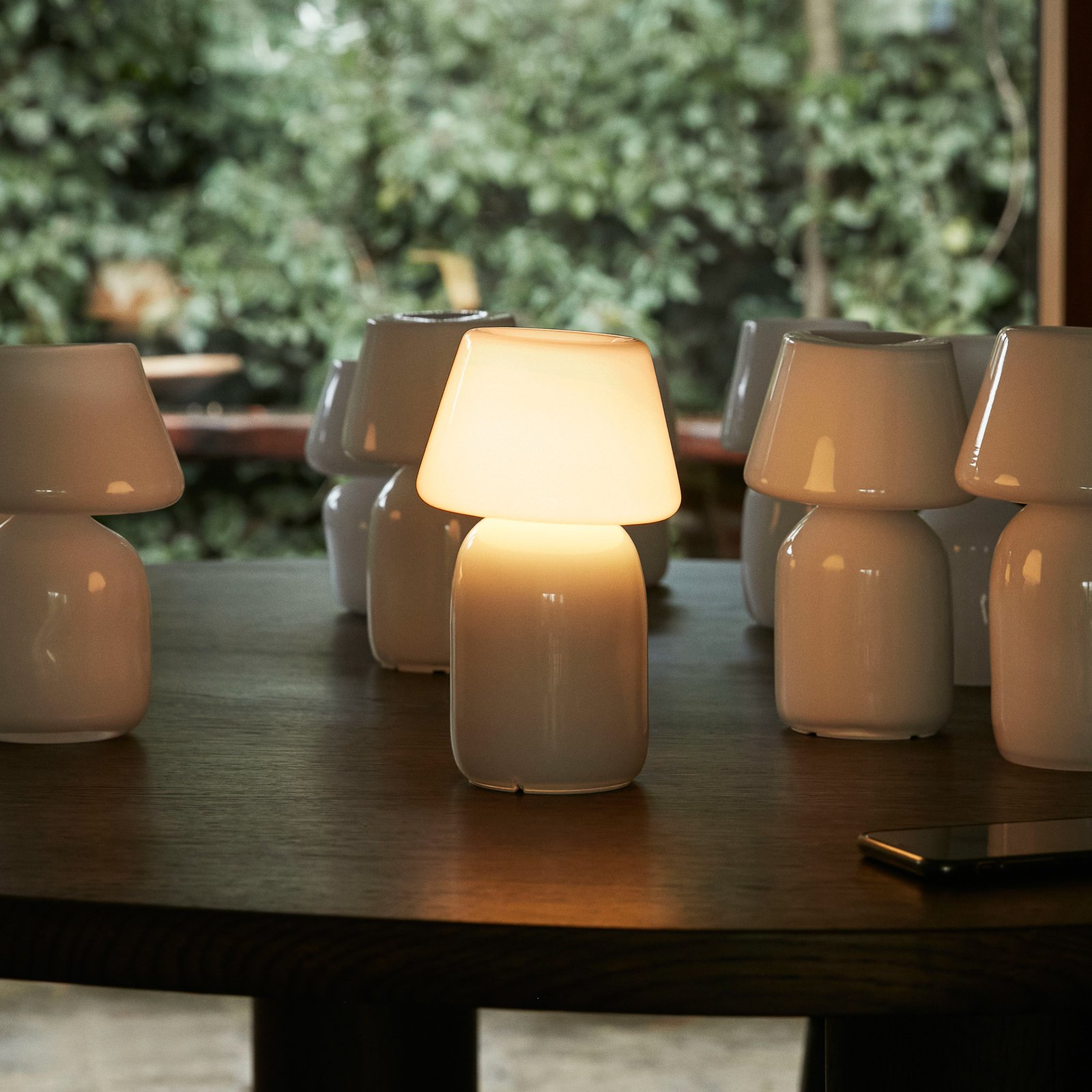 HAY Apollo Portable LED table lamp battery made of glass