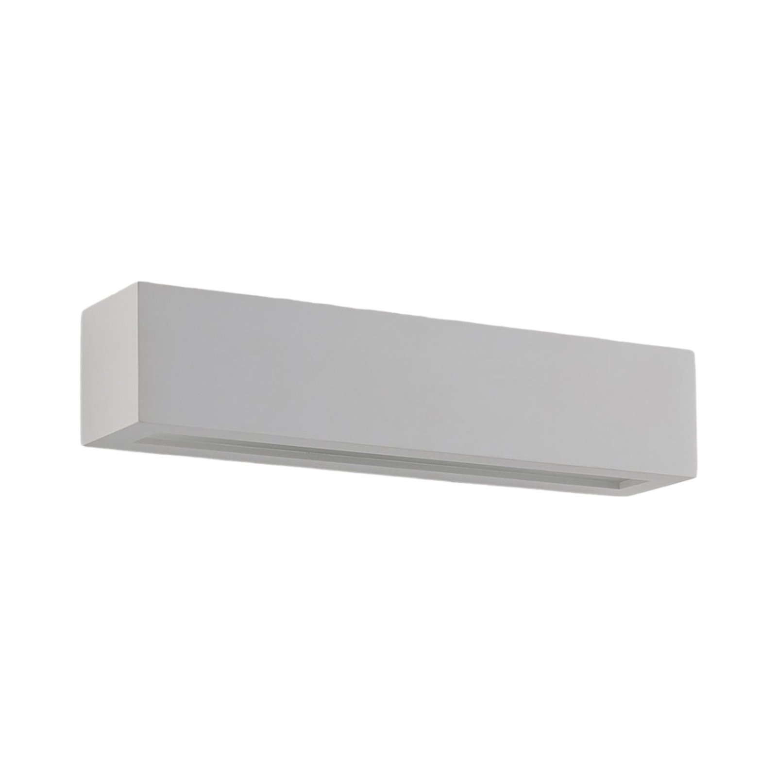 Lindby Tjada wall lamp, 35 cm, white, plaster, G9, paintable