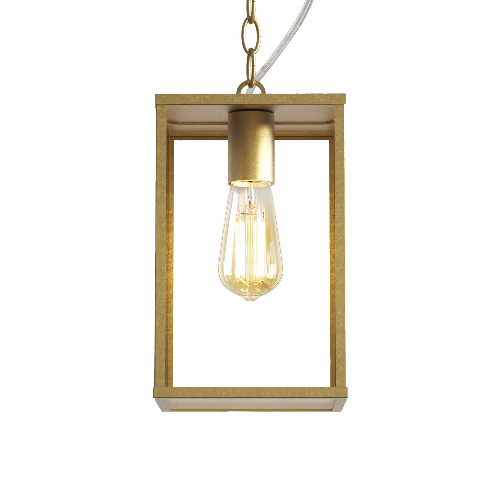 Astro Homefield 240 Coastal outdoor hanging light, brass, glass, E27, 12 W, energy efficiency: A++, W: 17.7 cm, H: 29.2 cm