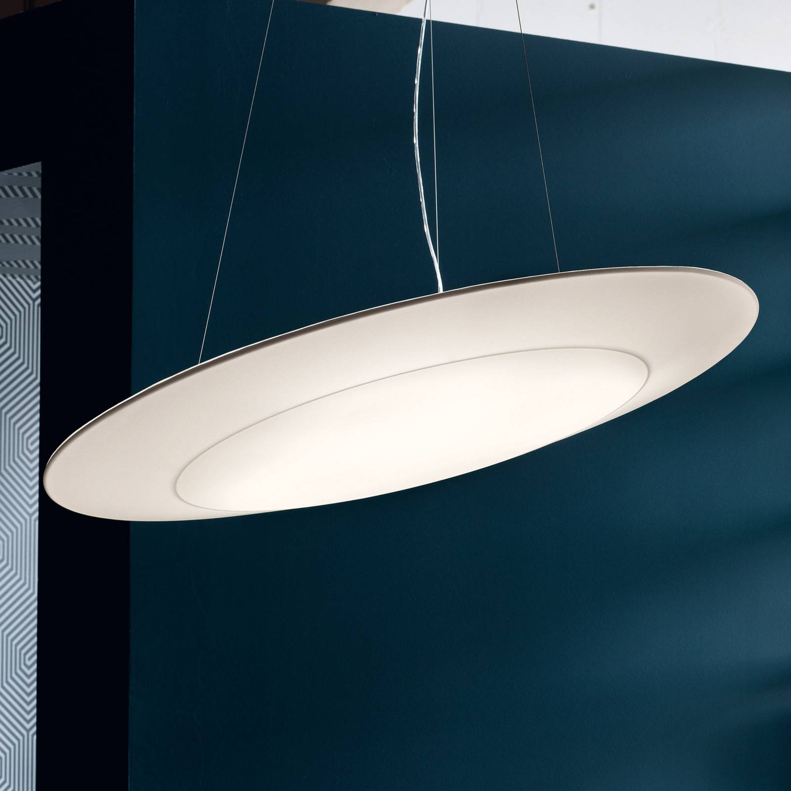 Modo Luce Ring Tonda lampa wisząca Triac biały Ø85cm