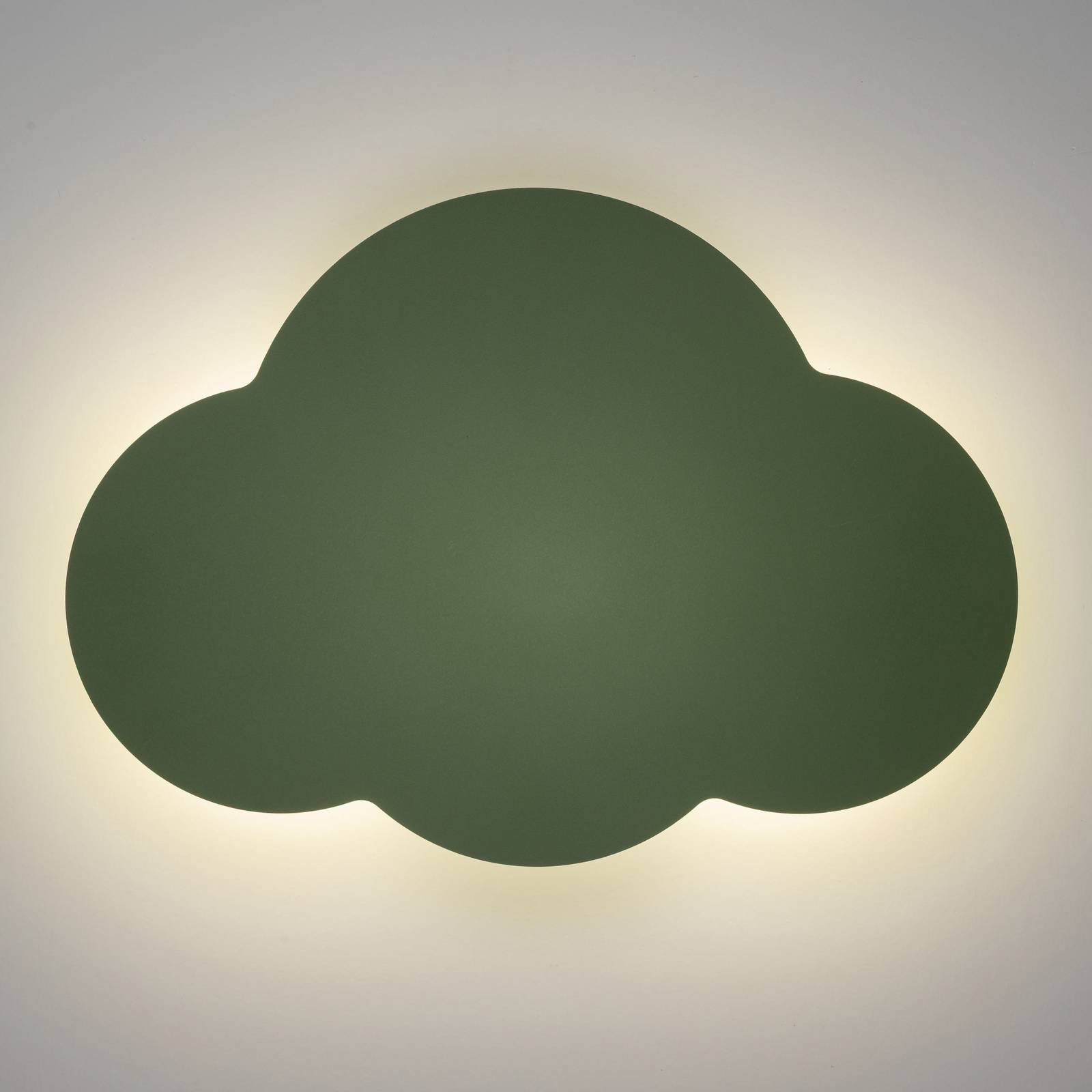 Wandleuchte Cloud, grün, Metall, 38 cm breit, 2-flammig, G9 günstig online kaufen