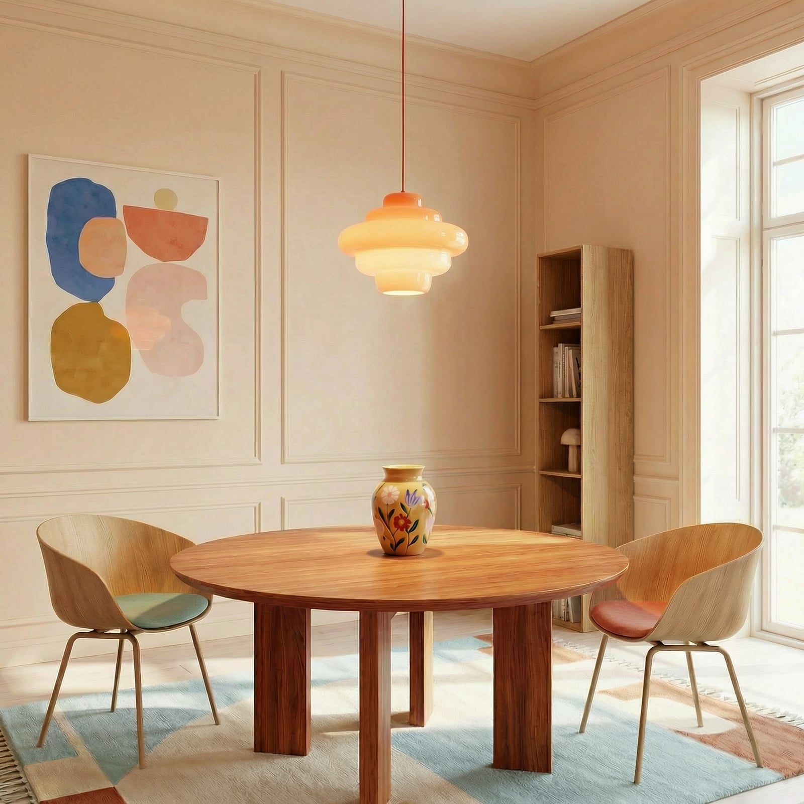 Lucande lógó világítás, narancssárga, Ø 35 cm, üveg