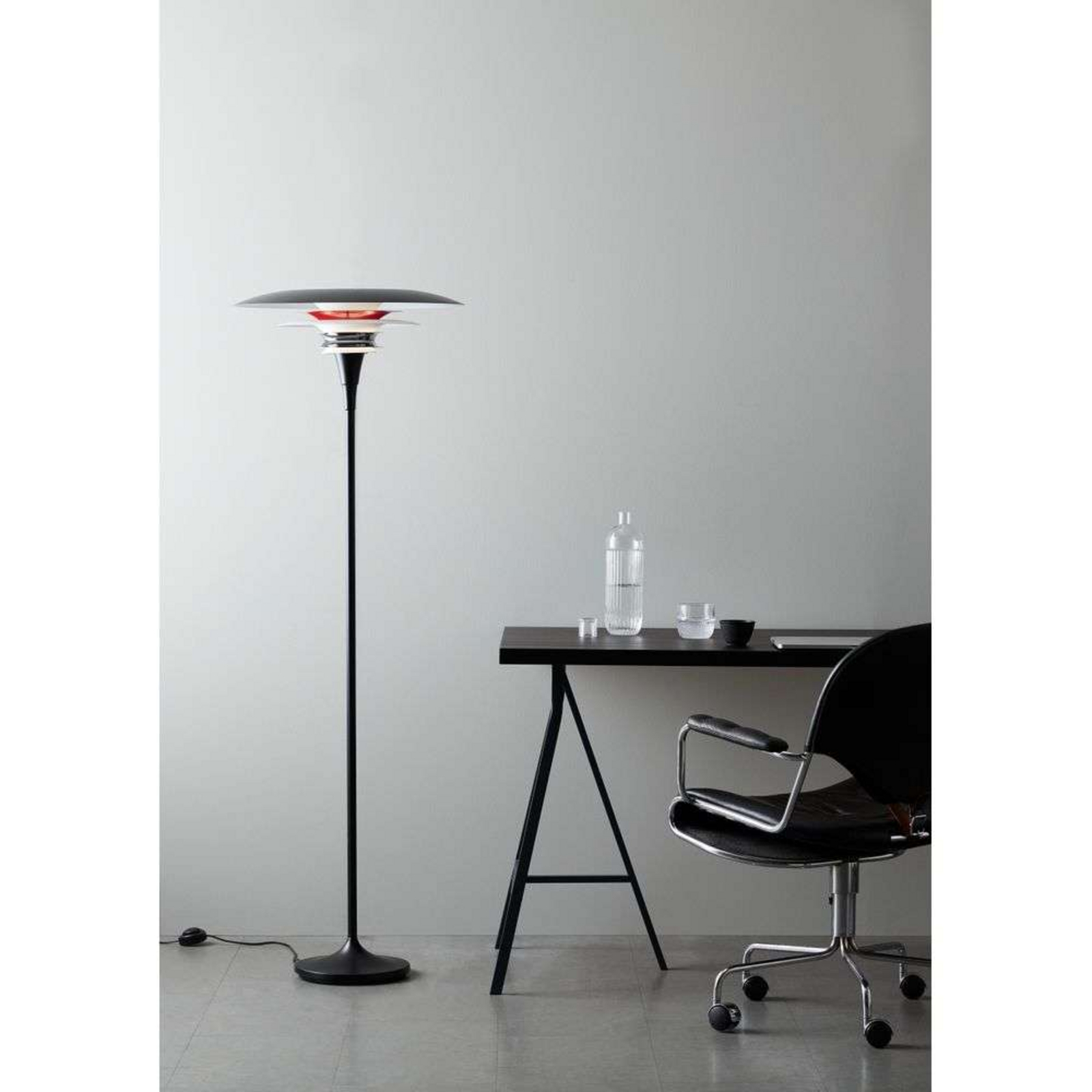 Diablo Lampadar Ø50 Matt Black/Glossy Red - Belid