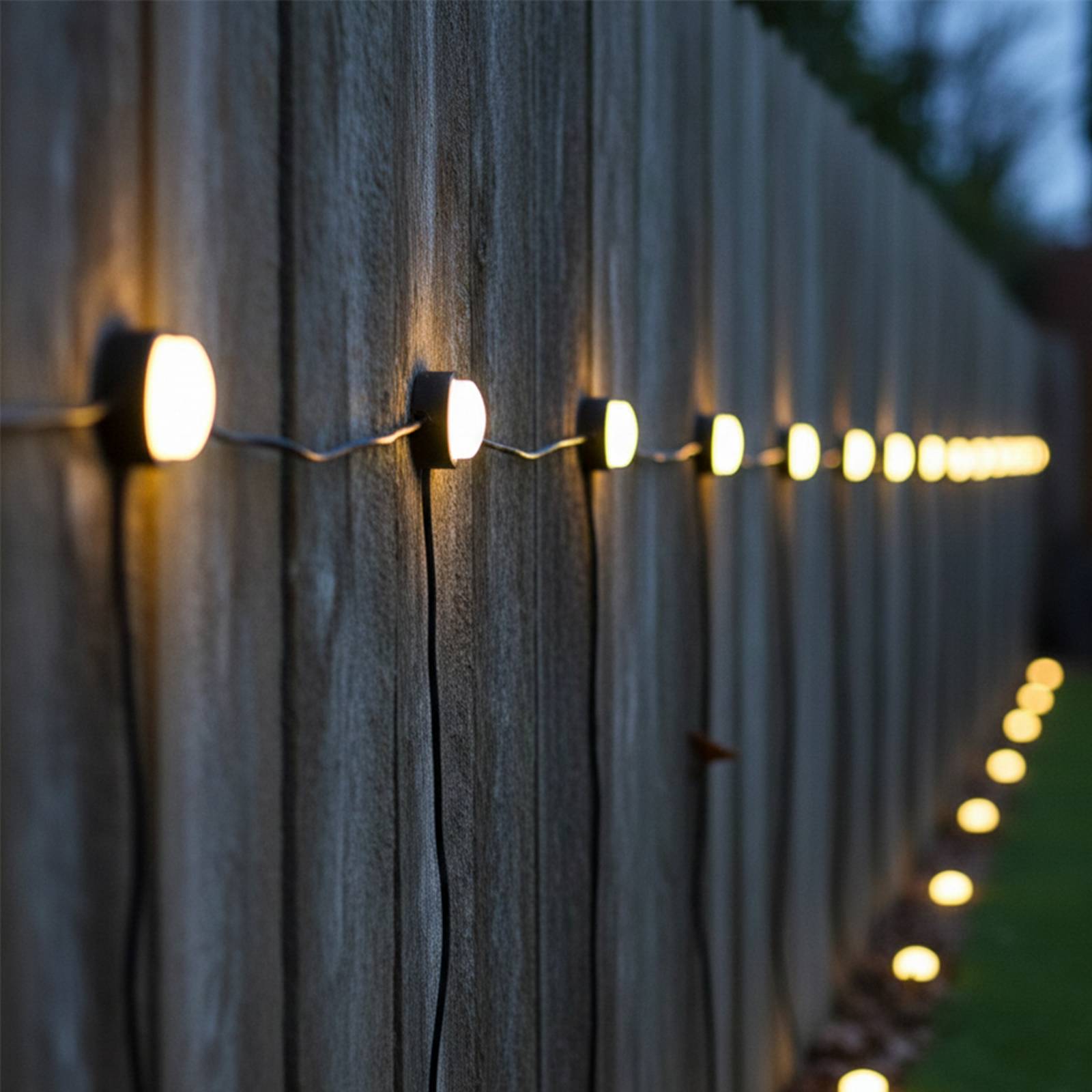 Lumisky Soliray-lichtketting met grondpen, 10-lamps, zwart, lengte 12 m