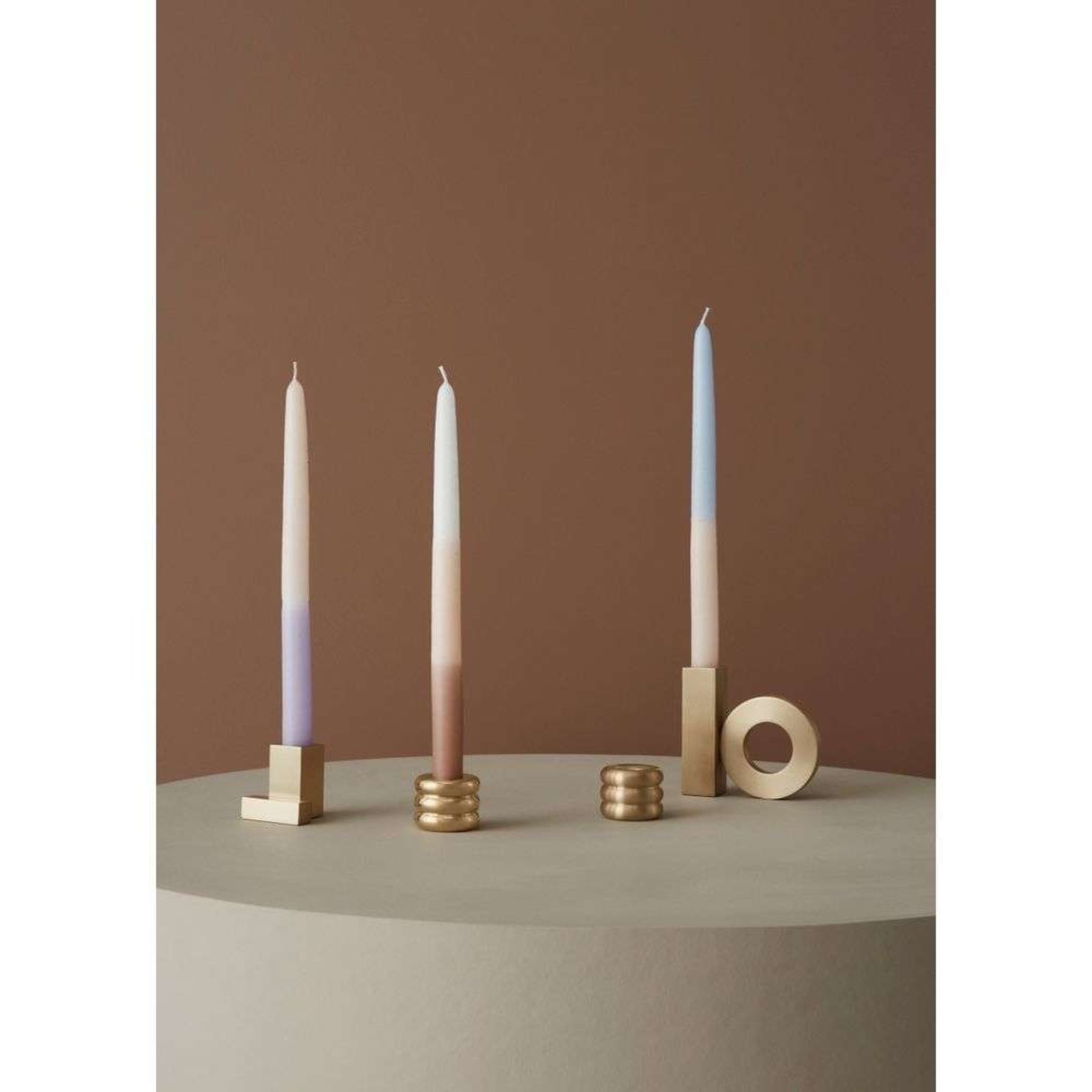 Savi Solid Brushed Brass Candleholder - OYOY Living Design