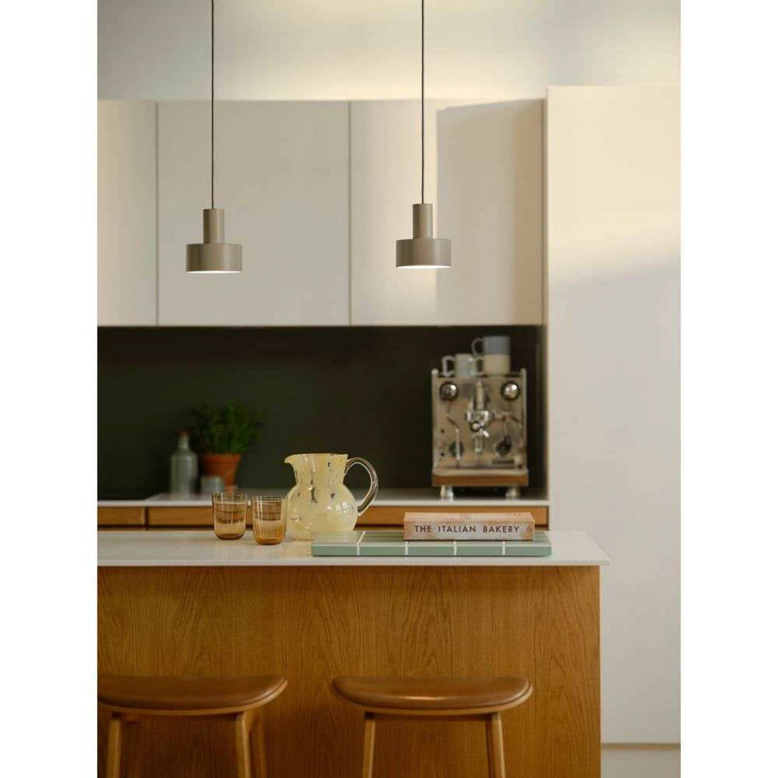 Lampa wisząca Matis, jasnobrązowa, Ø 13 cm, metal
