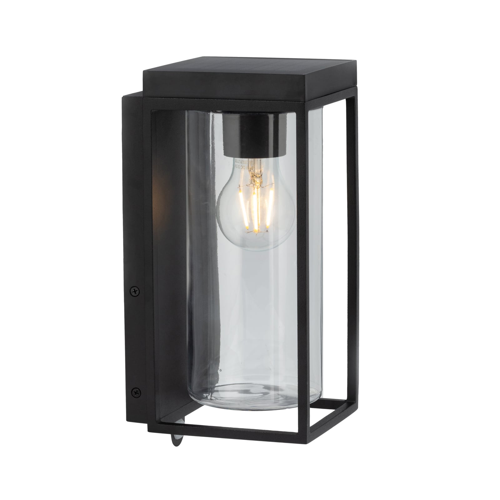 Applique d'extérieur solaire FLAIR, noire, 29 cm, avec capteur, IP44