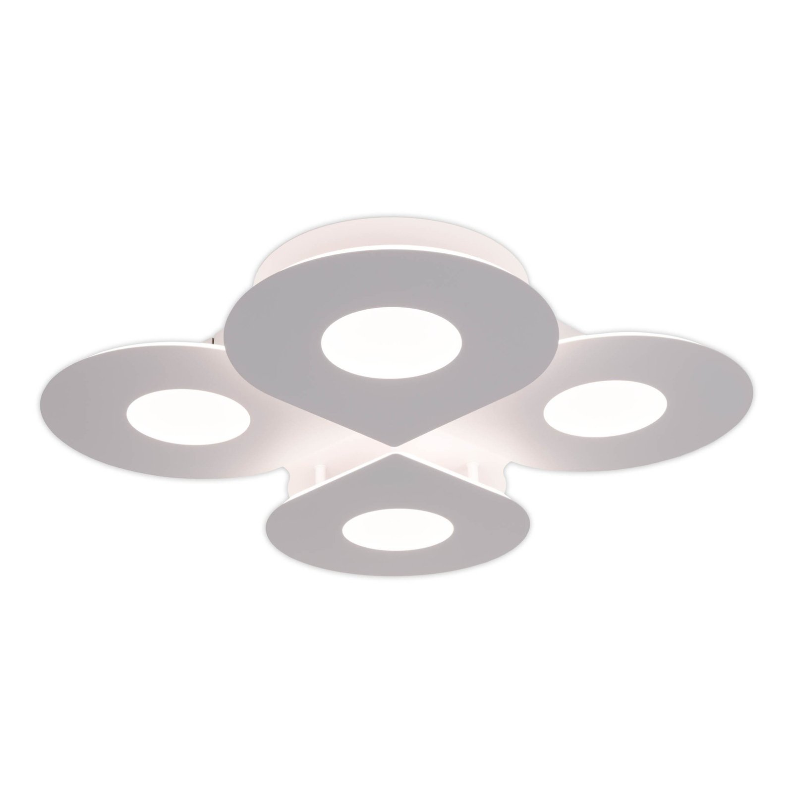 Smilla LED ceiling light, white, metal, 50x50 cm, CCT remote control