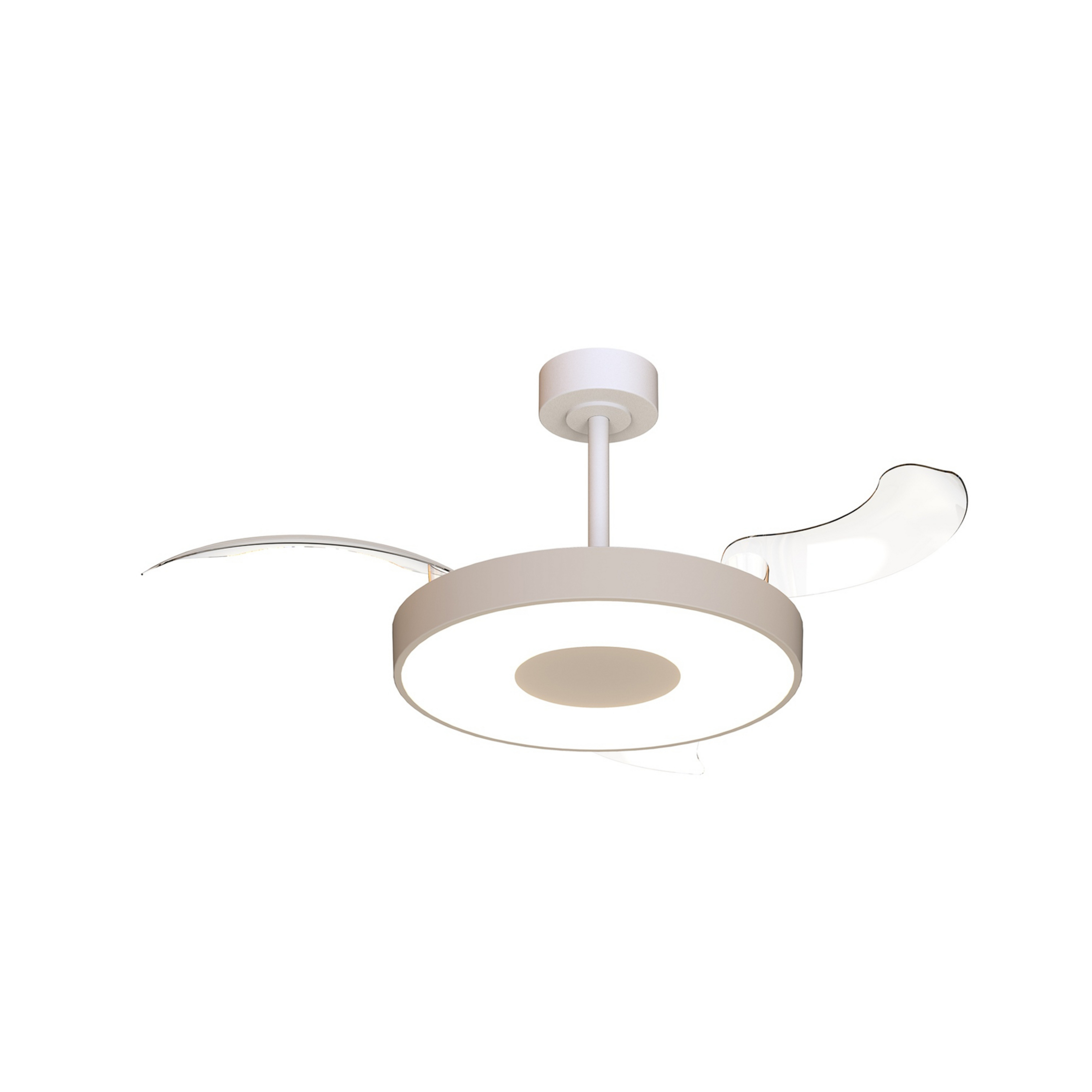 Smart LED-kattotuuletin Coin beige/valkoinen DC hiljainen - Mantra