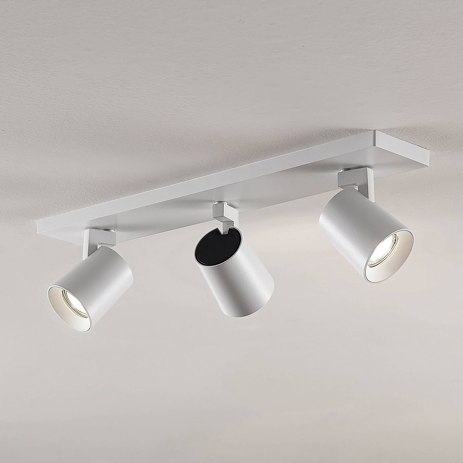 Arcchio Iavo downlight, angular, white, 3-bulb - Kitchen - Ceiling Light - dimmable - Modern