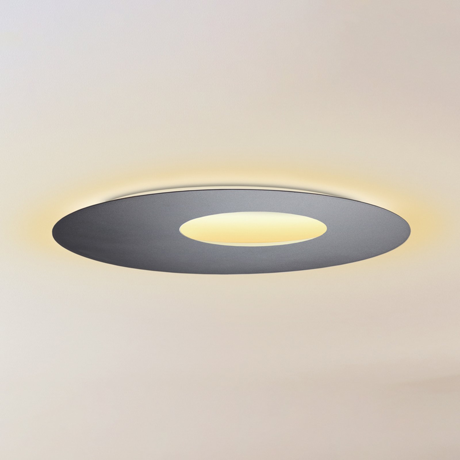 Escale Blade Open LED nástěnné svítidlo antracit Ø 59cm