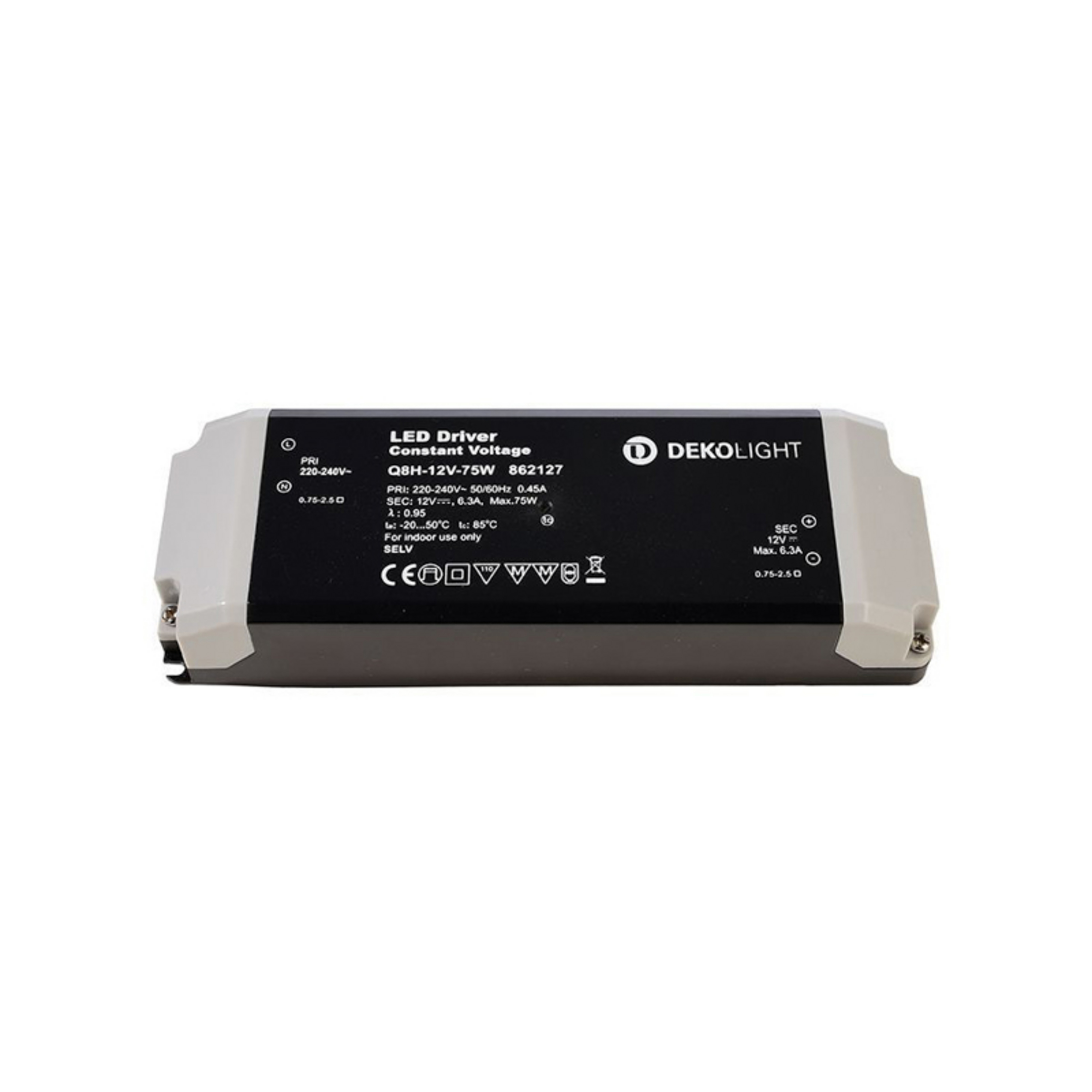LED maitinimo šaltinis Basic, CV, Q8H-12-75W