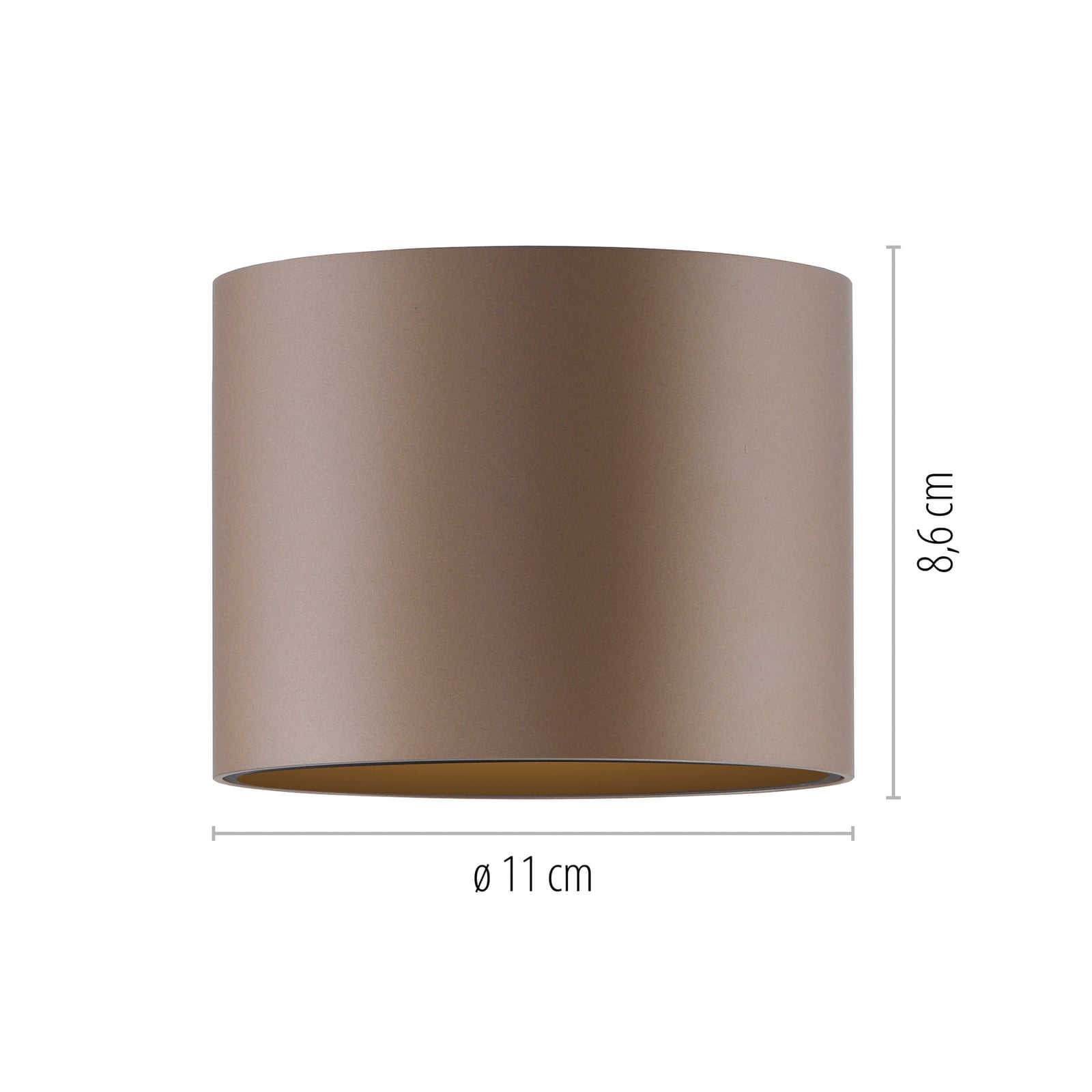 Point LED-Bad-Deckenlampe, bronzefarben, Ø18 cm, IP44 - PURE Point LED-Bad-Deckenlampe, bronzefarben, Ø18 cm, IP44 - PURE