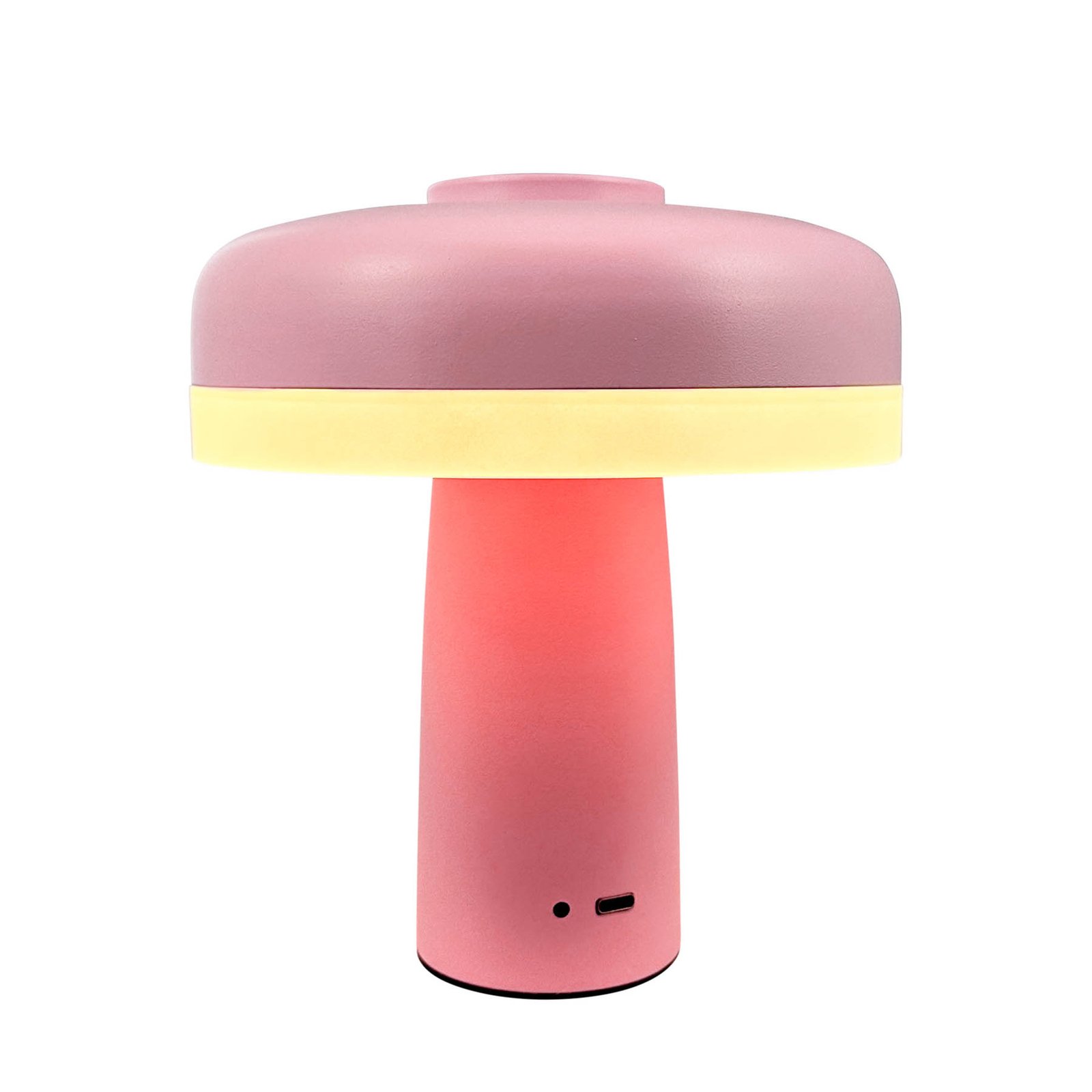 Dyberg Larsen LED table lamp Porter, pink, height 16 cm