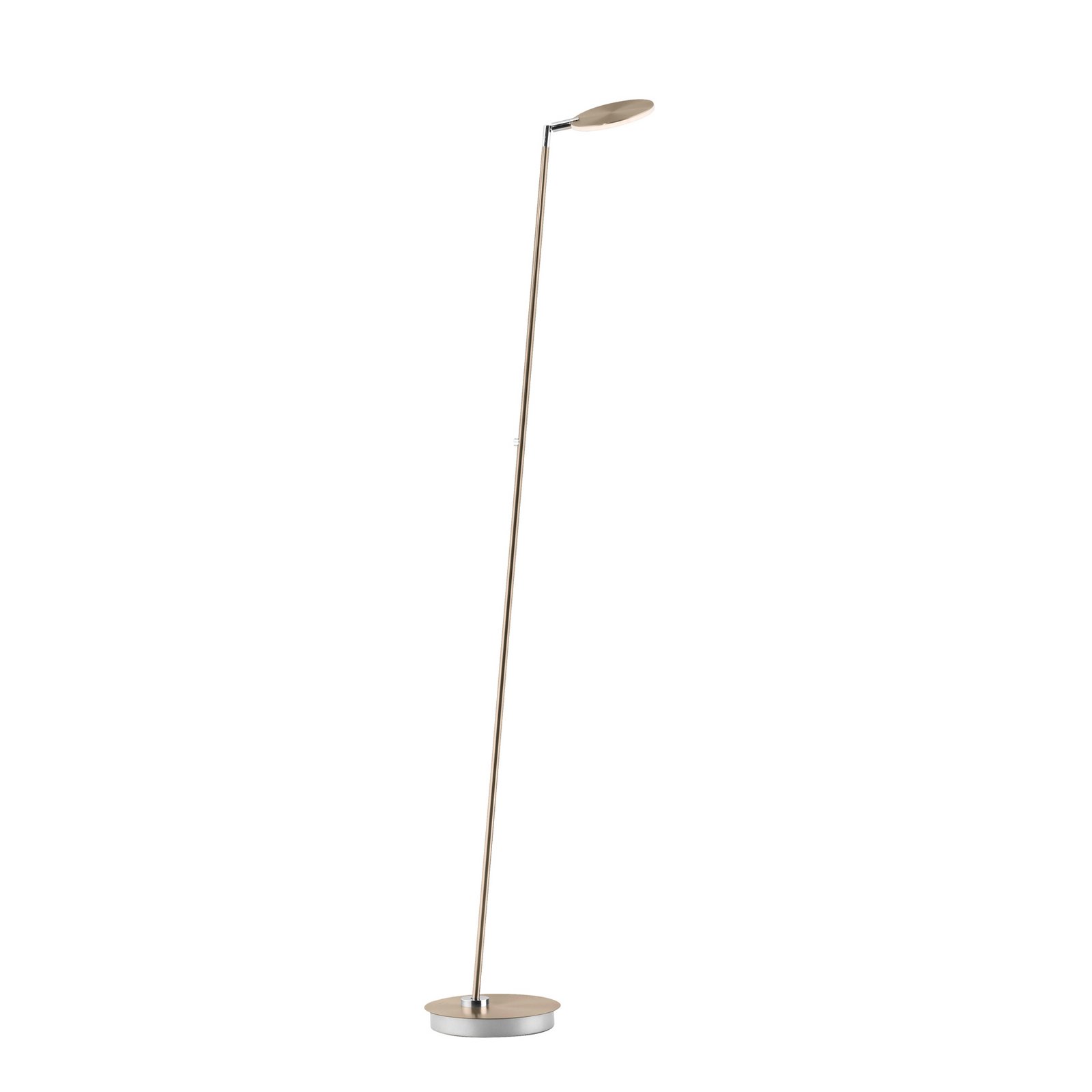 Paul Neuhaus piantana LED Akku-Bente, ottone, CCT, USB-C