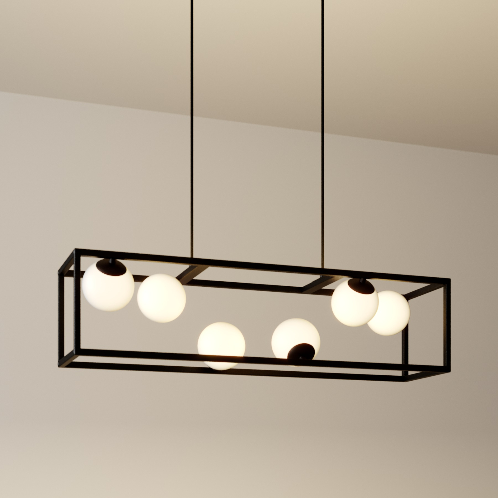 Lindby Utopia LED-Hängeleuchte, sechsflammig