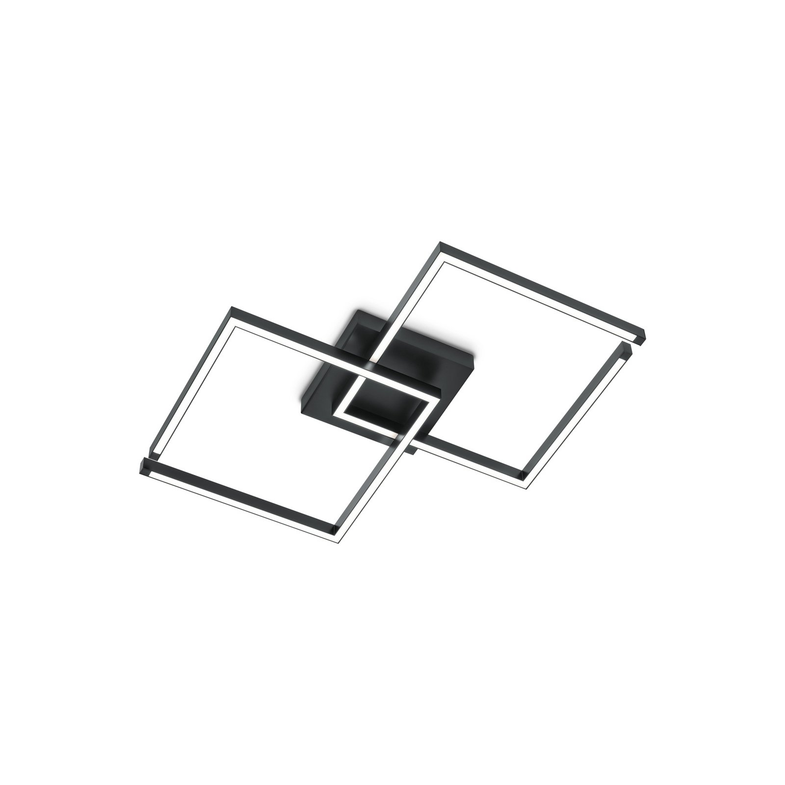 Plafondlamp Lina, zwart, 97 x 54 cm, dimbaar