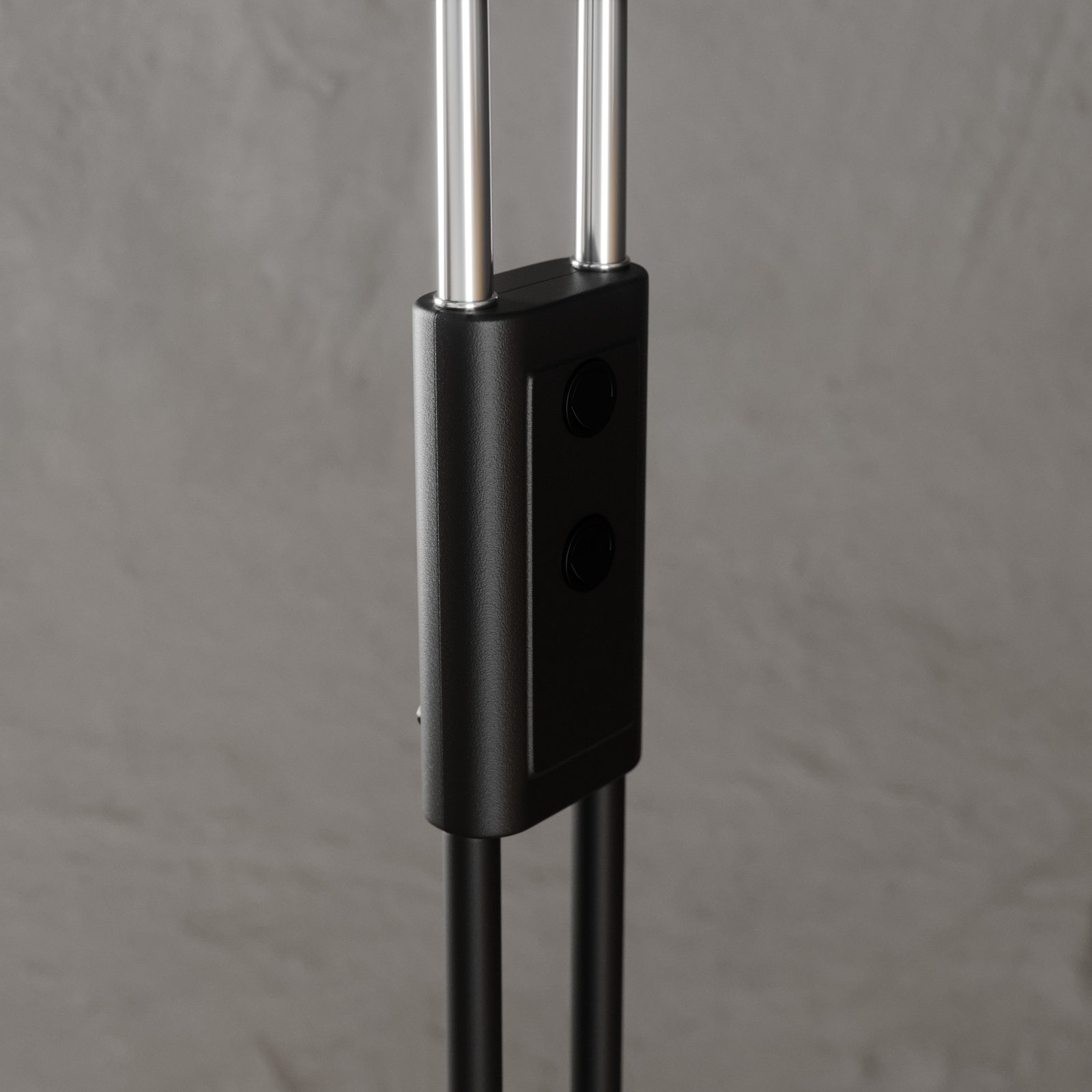 Lucande Medira lampa podłogowa, 2-punktowa, czarna